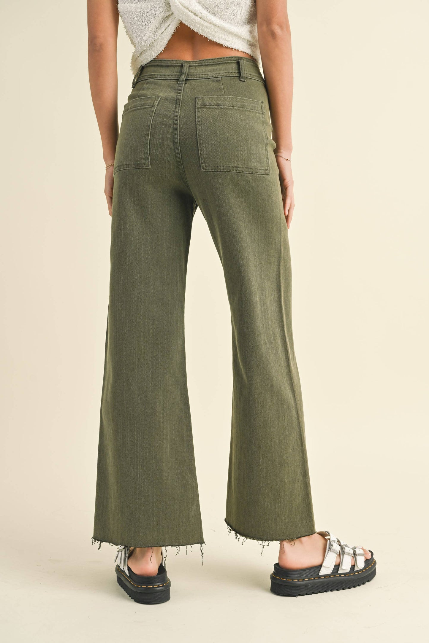 Straight Wide Leg Denim Pants - Miou Muse