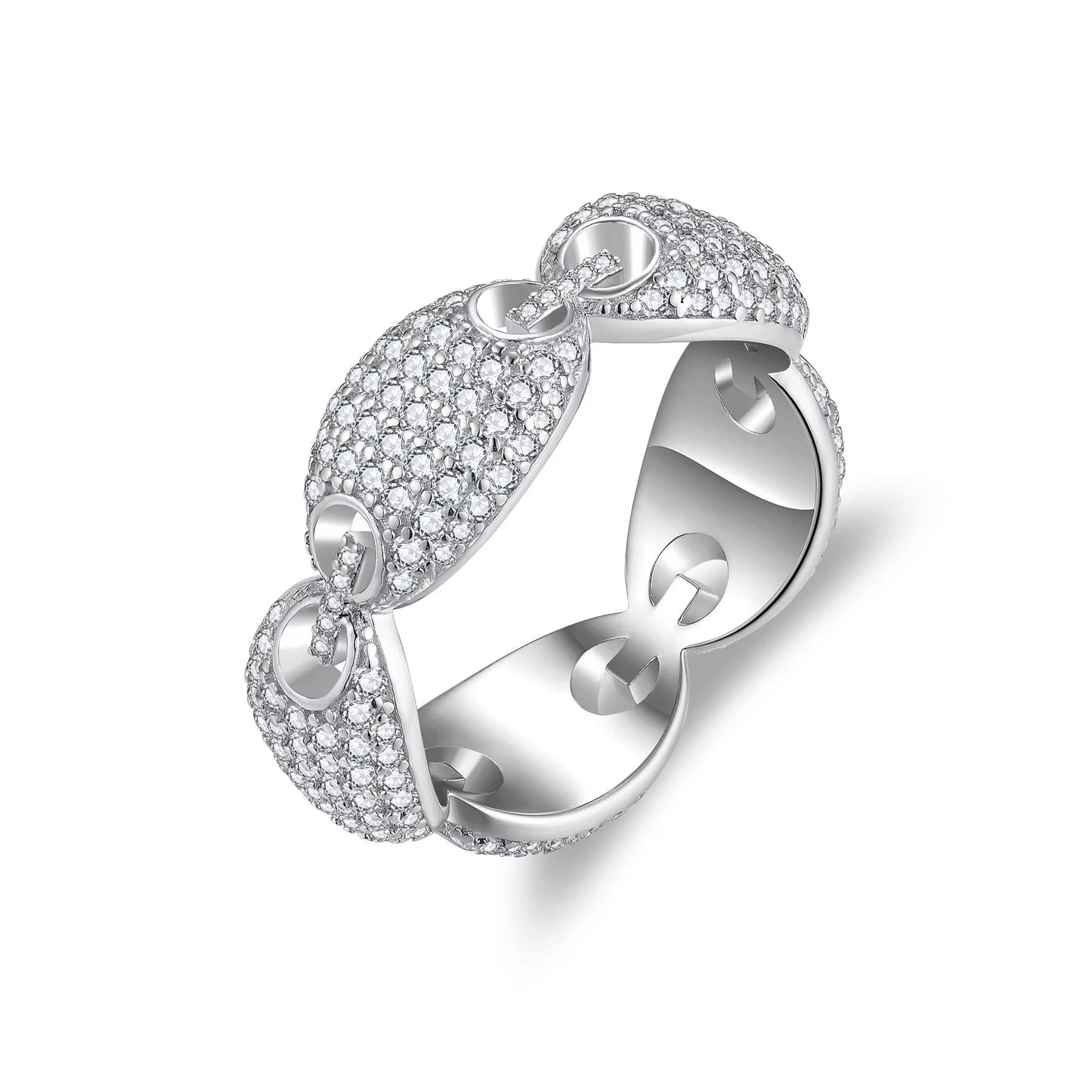 Generations Oval Eternity Ring – 925 Sterling Silver & Moissanite