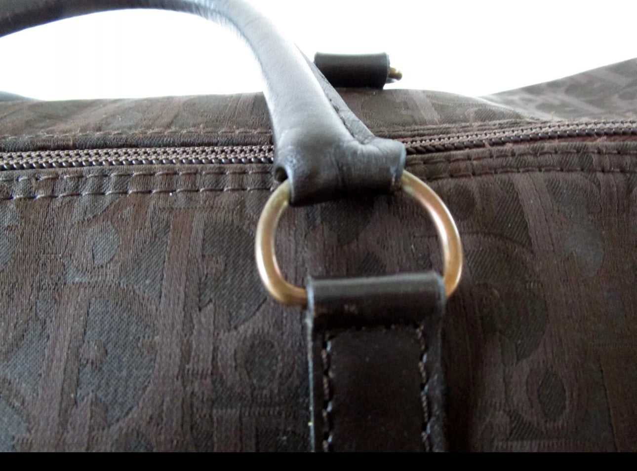 Christian Dior Vintage Boston Bag Dark Brown Mini Duffel