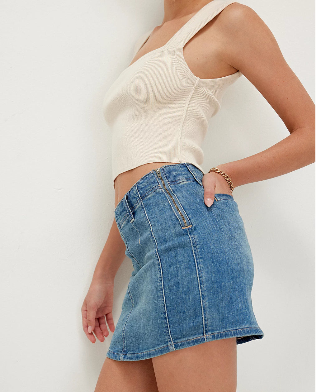 We The Free Daylight Denim Skirt - Free People