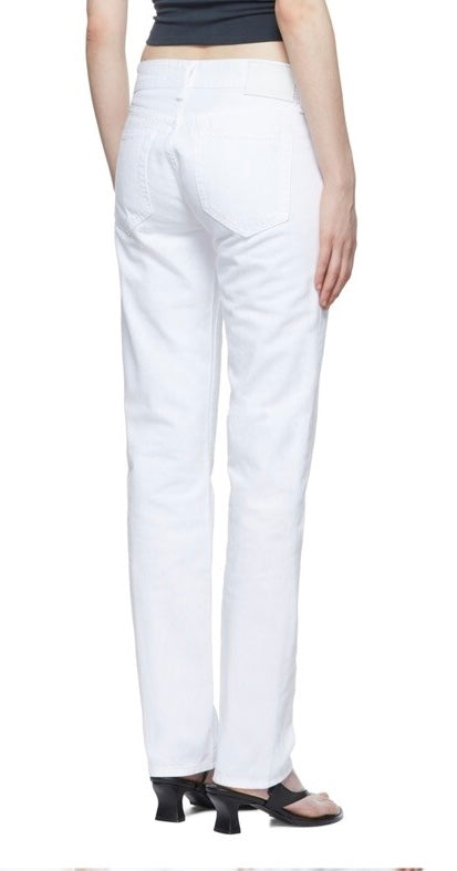 Piper Bright White Low-Rise Straight Jeans - Rag & Bone