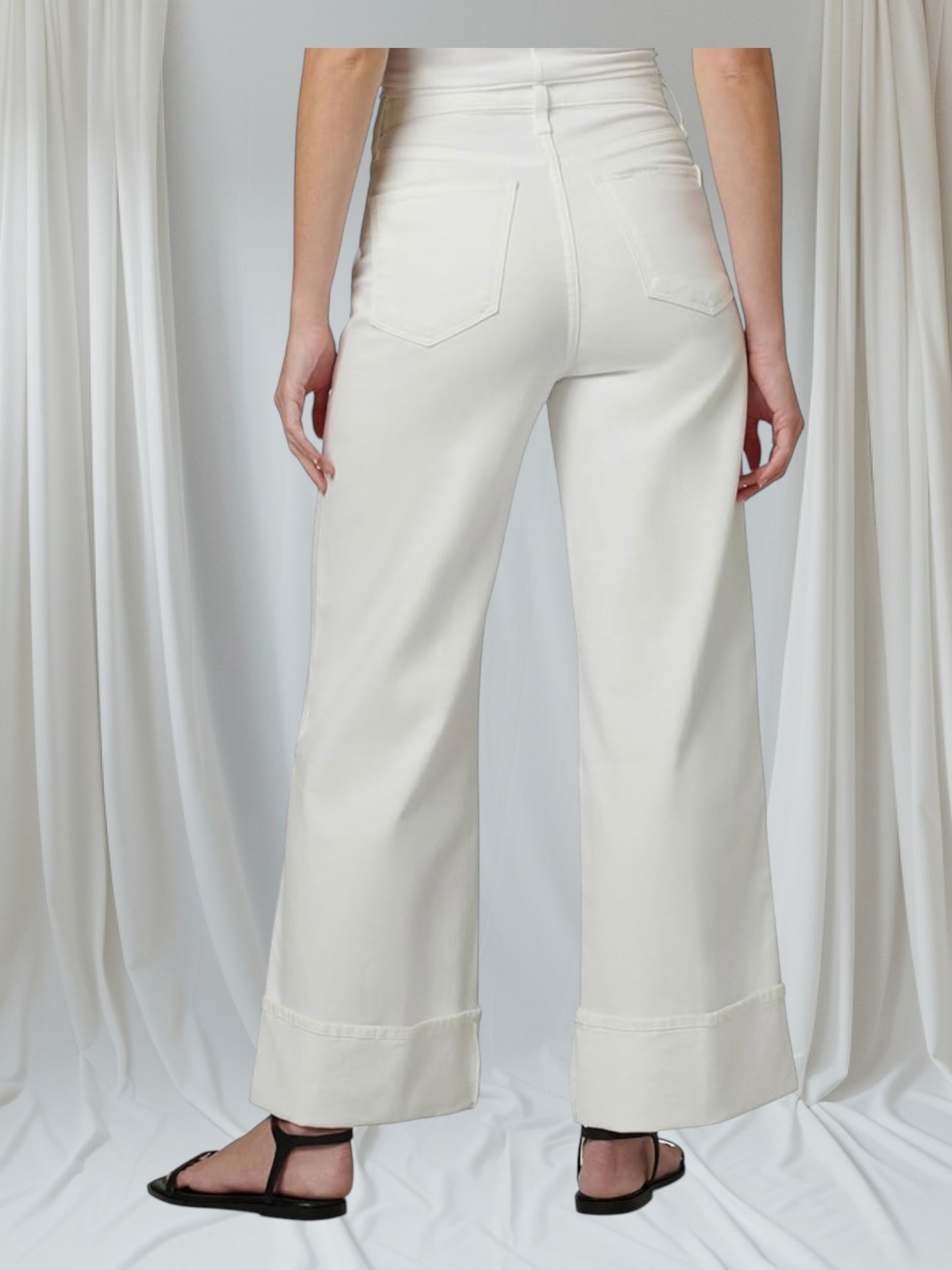 The Trixie High-Rise Wide Leg Optic White Denim Trouser - Joe’s