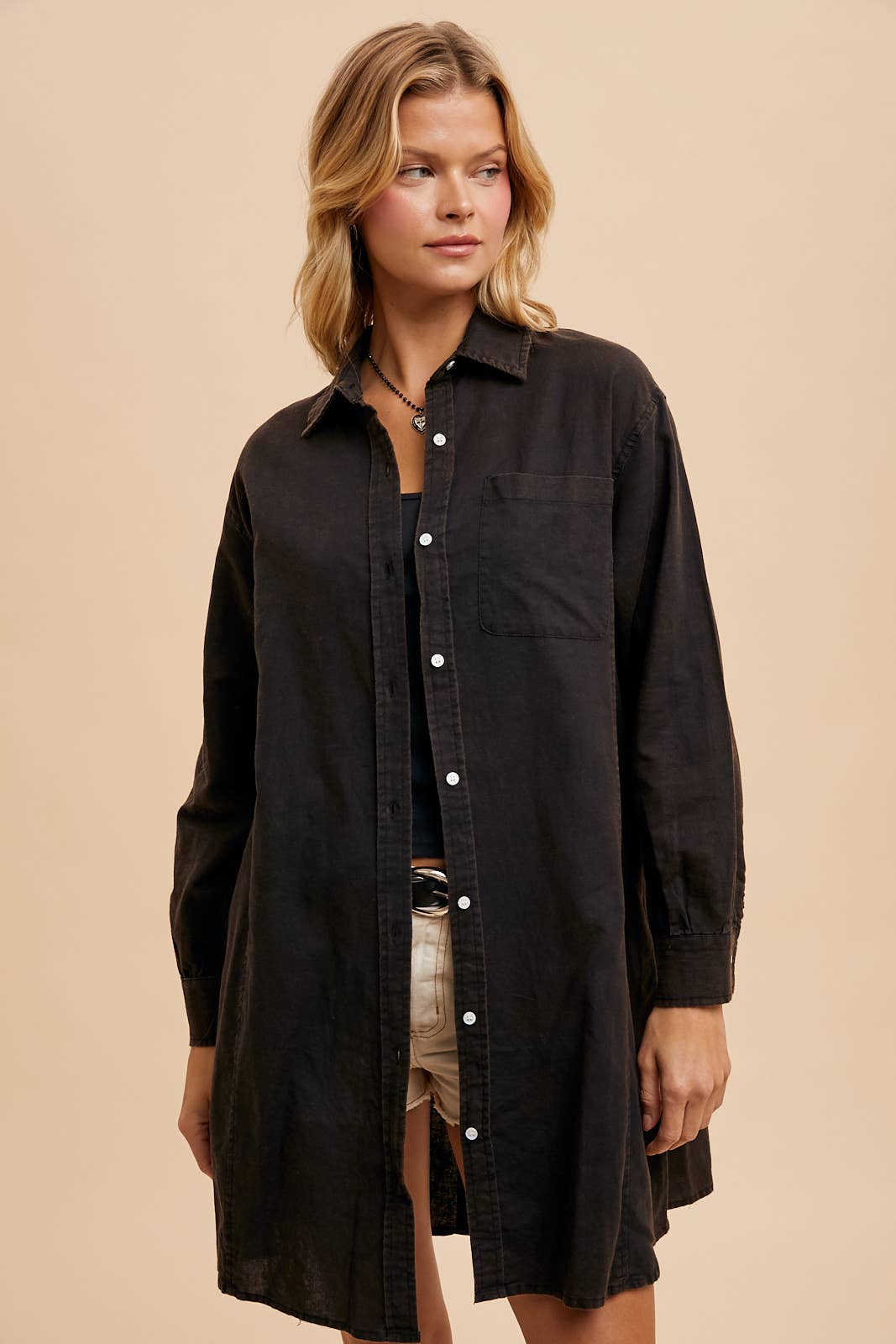 In Loom - LINEN BLEND BUTTON DOWN