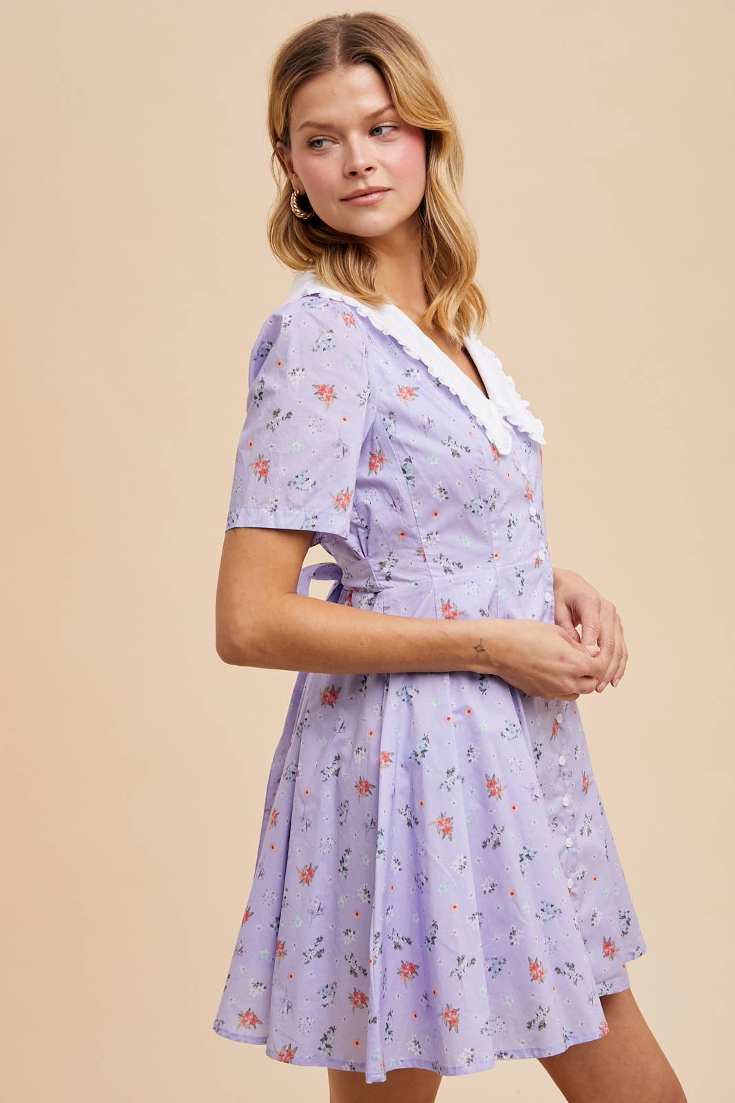 In Loom - PETER PAN COLLAR FLORAL MINI