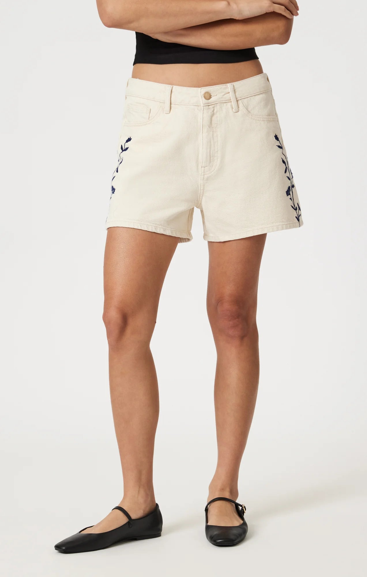 Heidi Beige Denim Short - Mavi