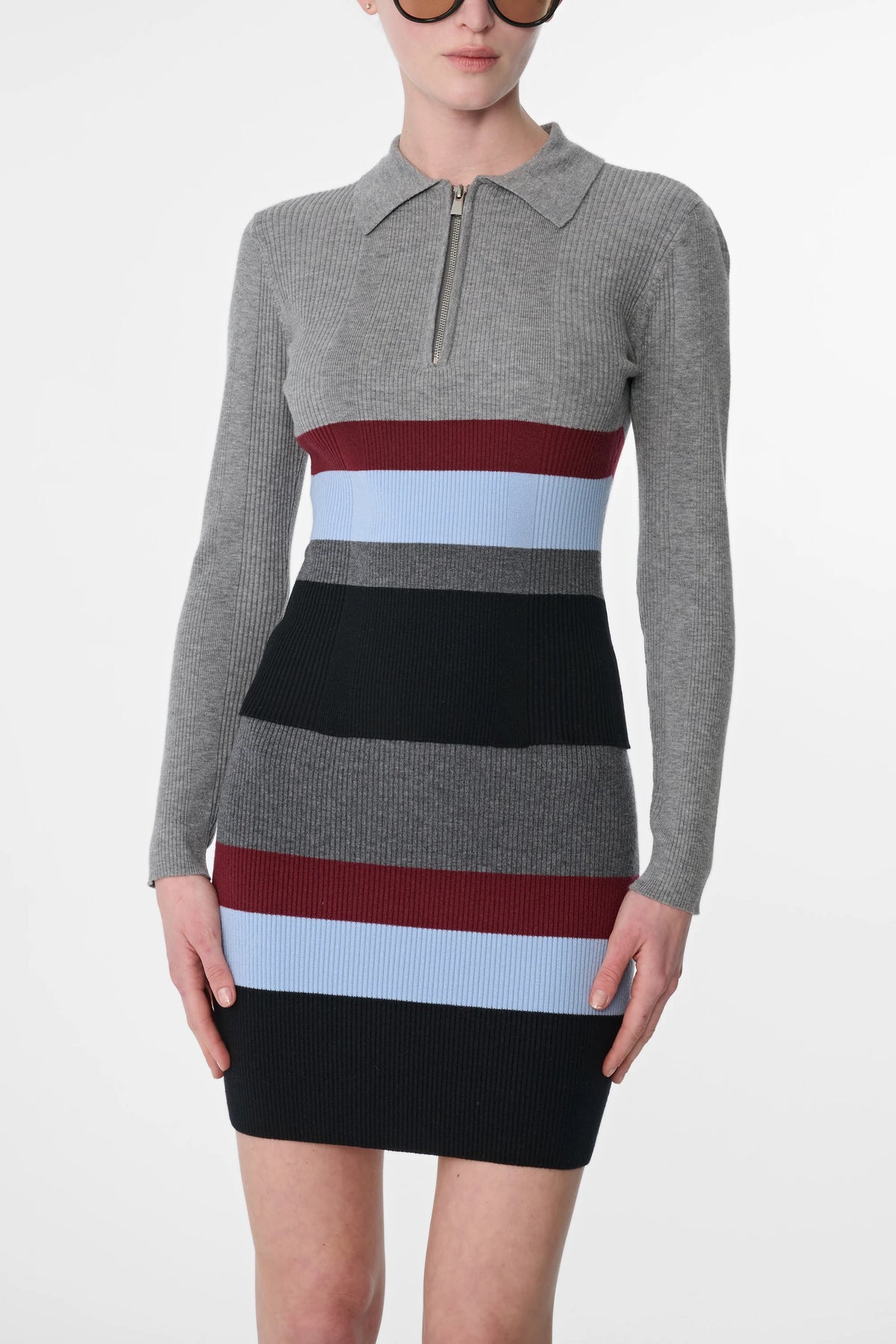 Faye Long Sleeve Half-Zip Polo
