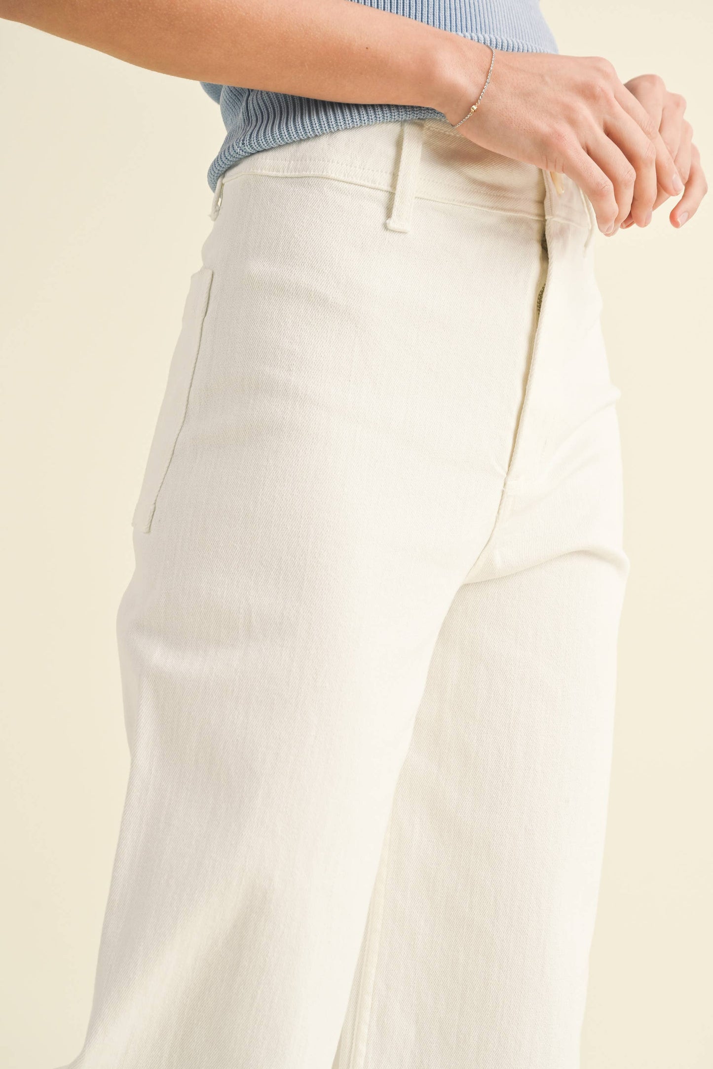 Straight Wide Leg Denim Pants - Miou Muse