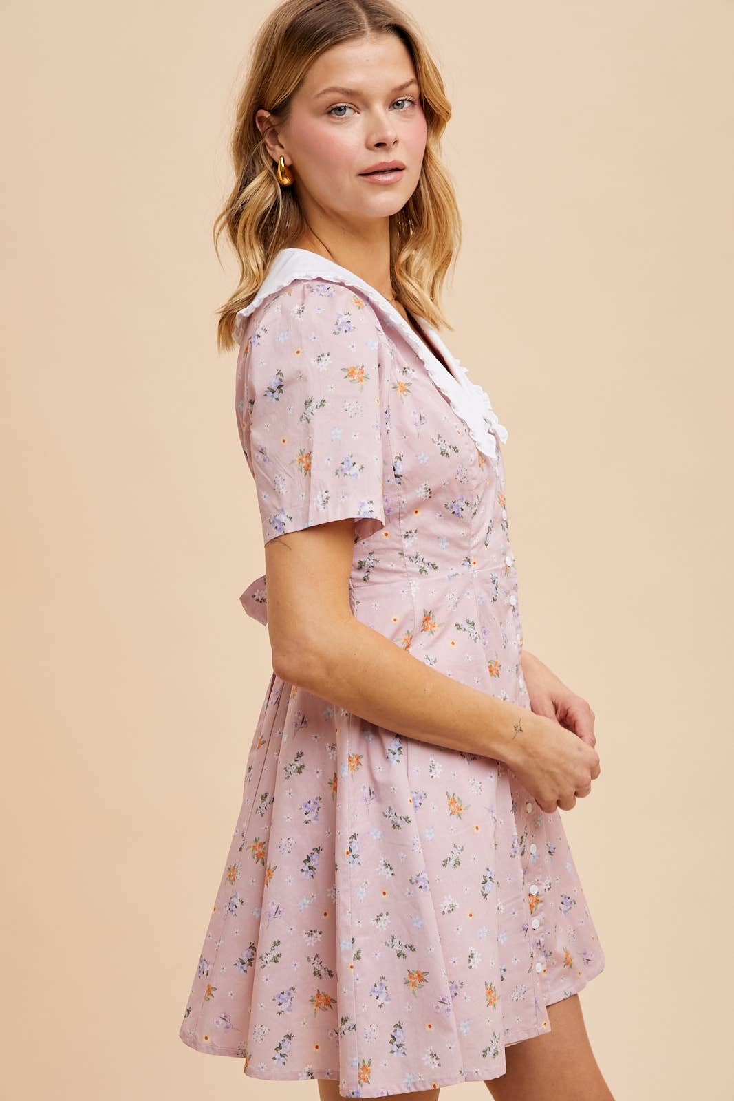 In Loom - PETER PAN COLLAR FLORAL MINI