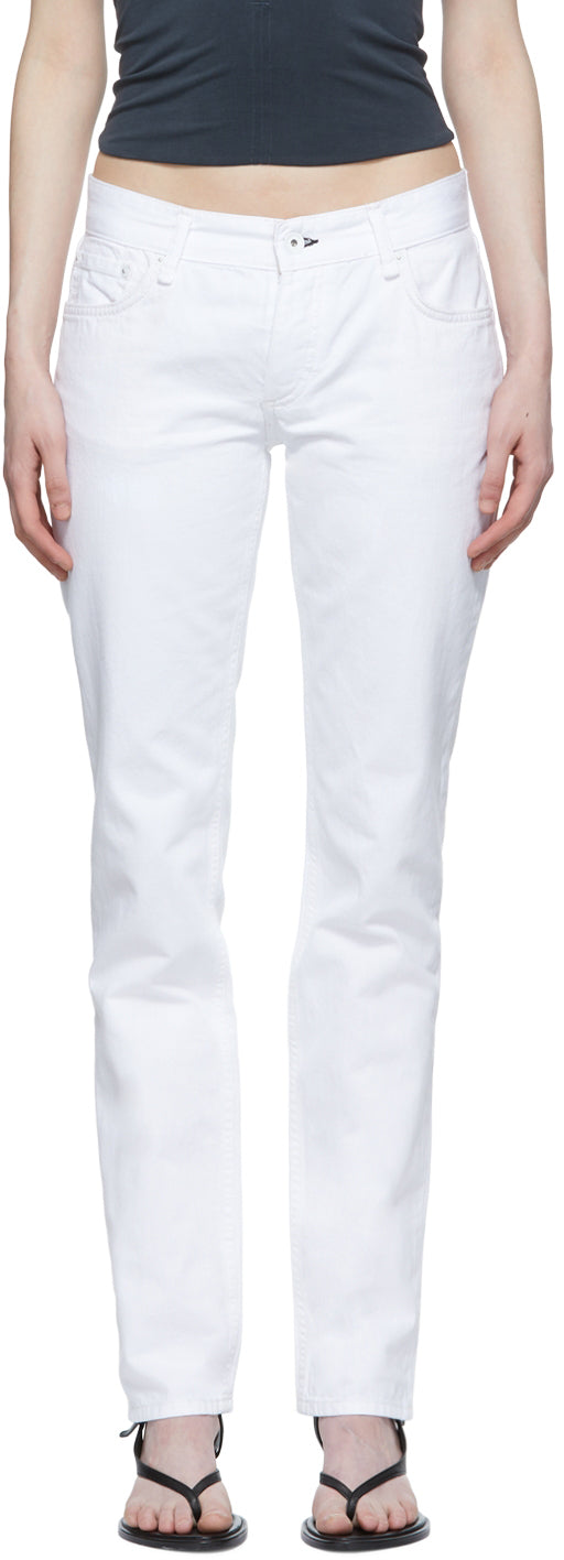 Piper Bright White Low-Rise Straight Jeans - Rag & Bone