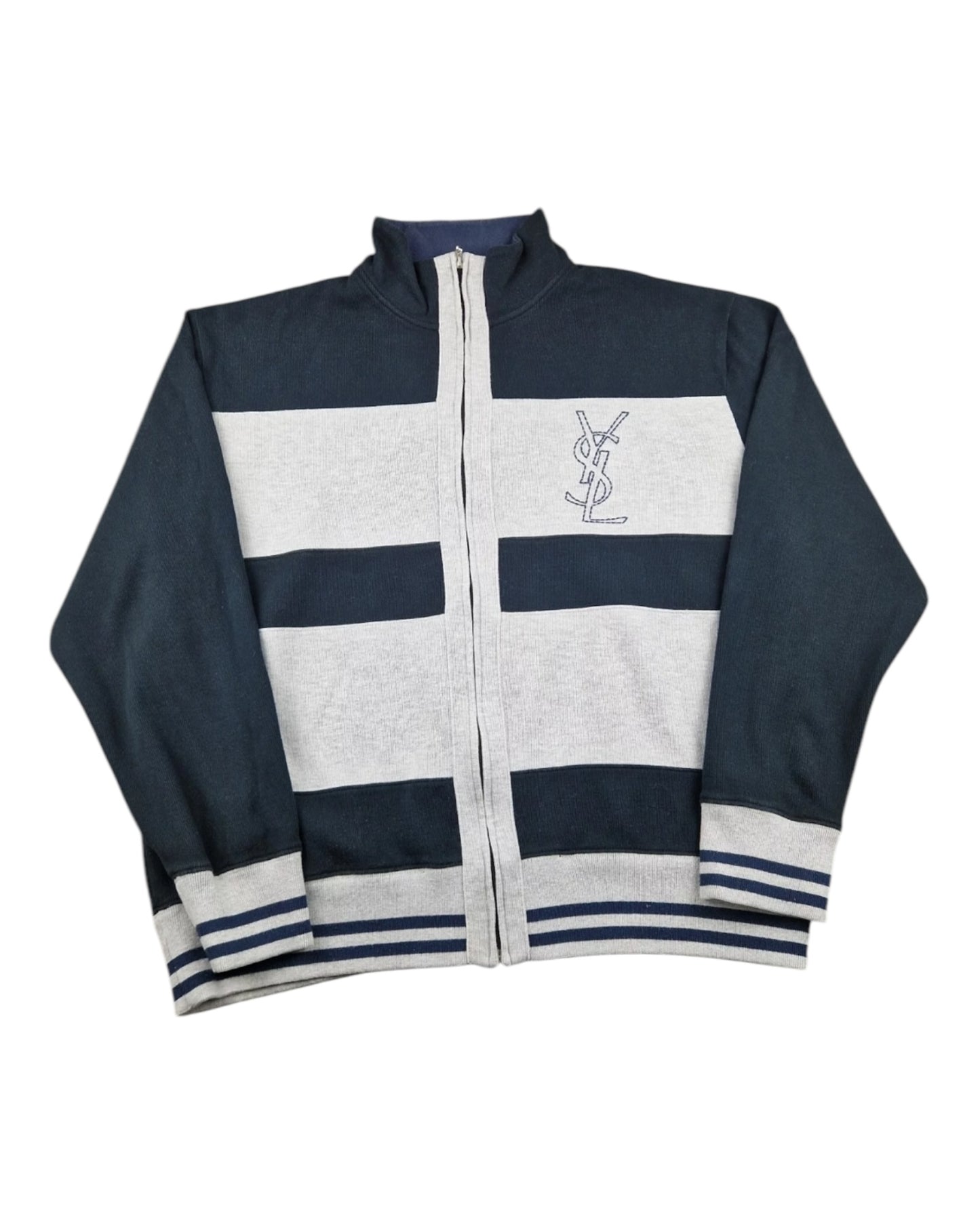 Yves Saint Laurent
Striped Turtleneck Cardigan