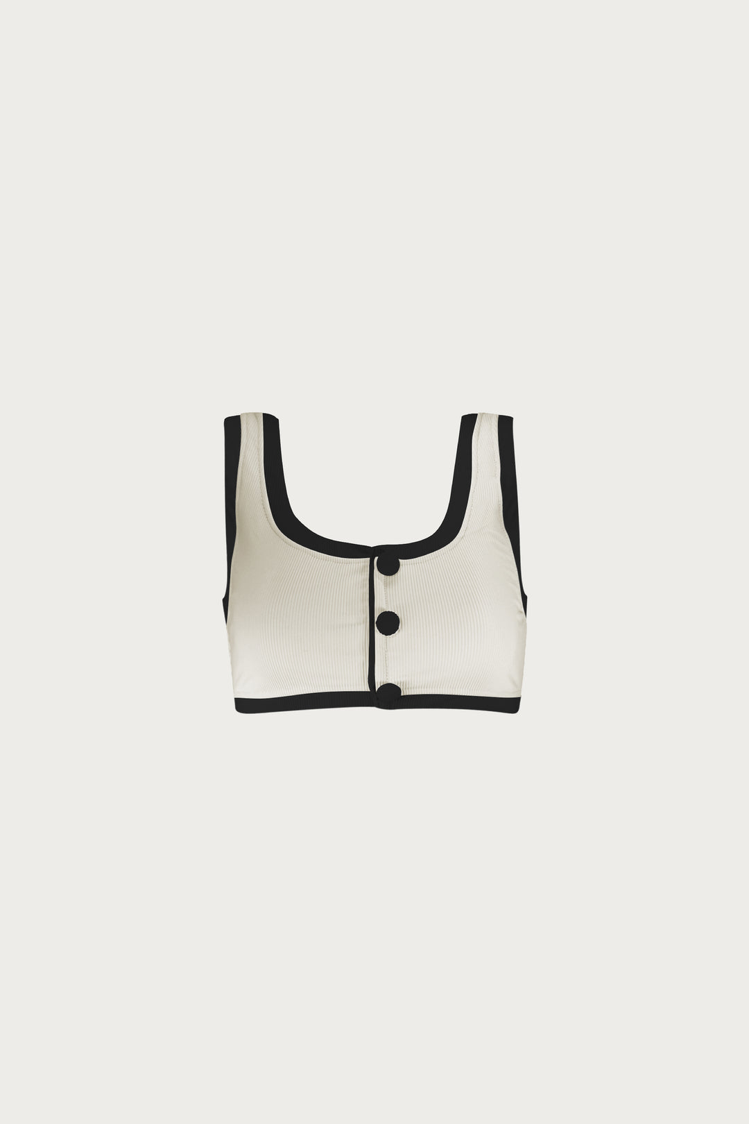 The Grace Swim Suit (RIBBED CREAM/BLACK)
