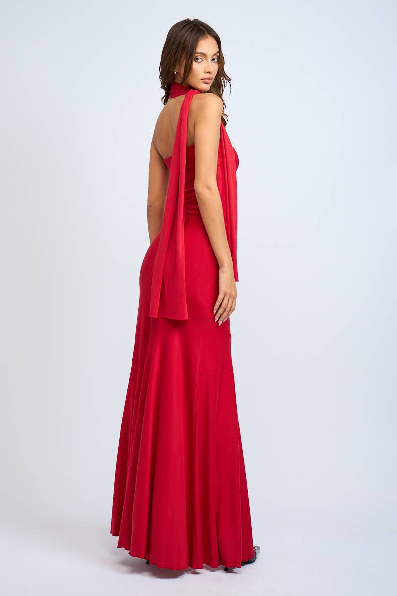 Heartbreaker Scarf Neck Maxi