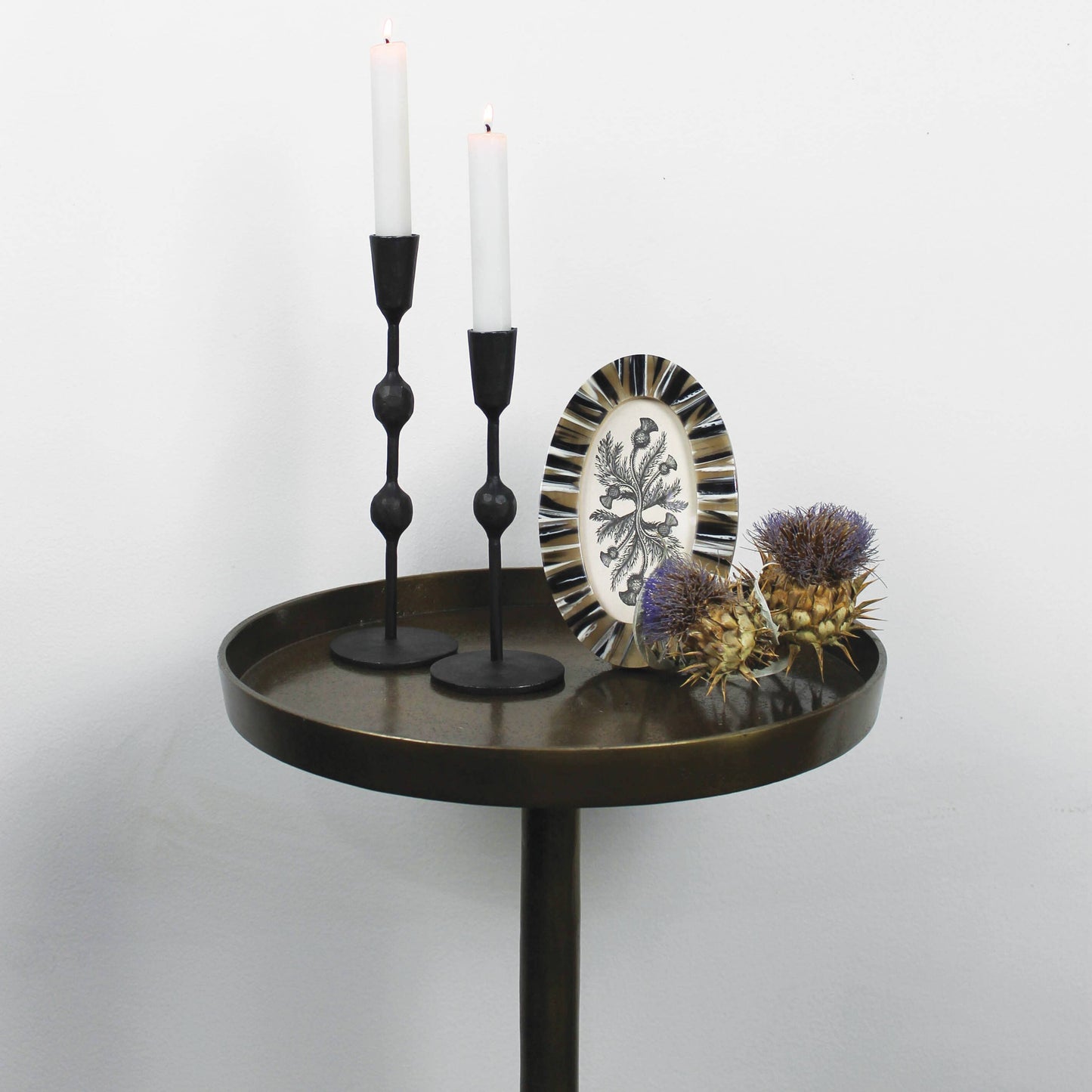 Fulton Side Table, Brass