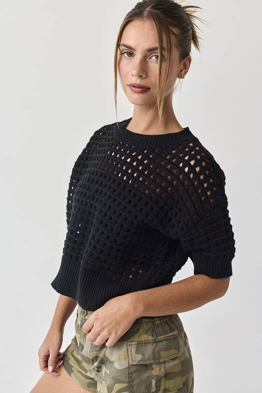 Alina Cropped Crochet Top