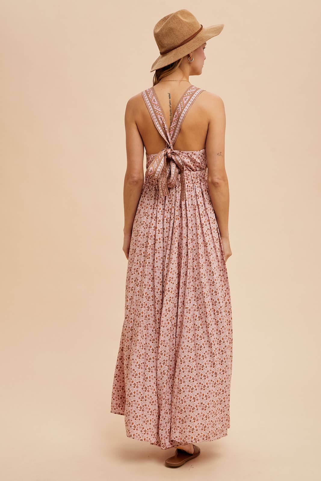 In Loom - BORDER PRINT SLEEVELESS MAXI DRESS