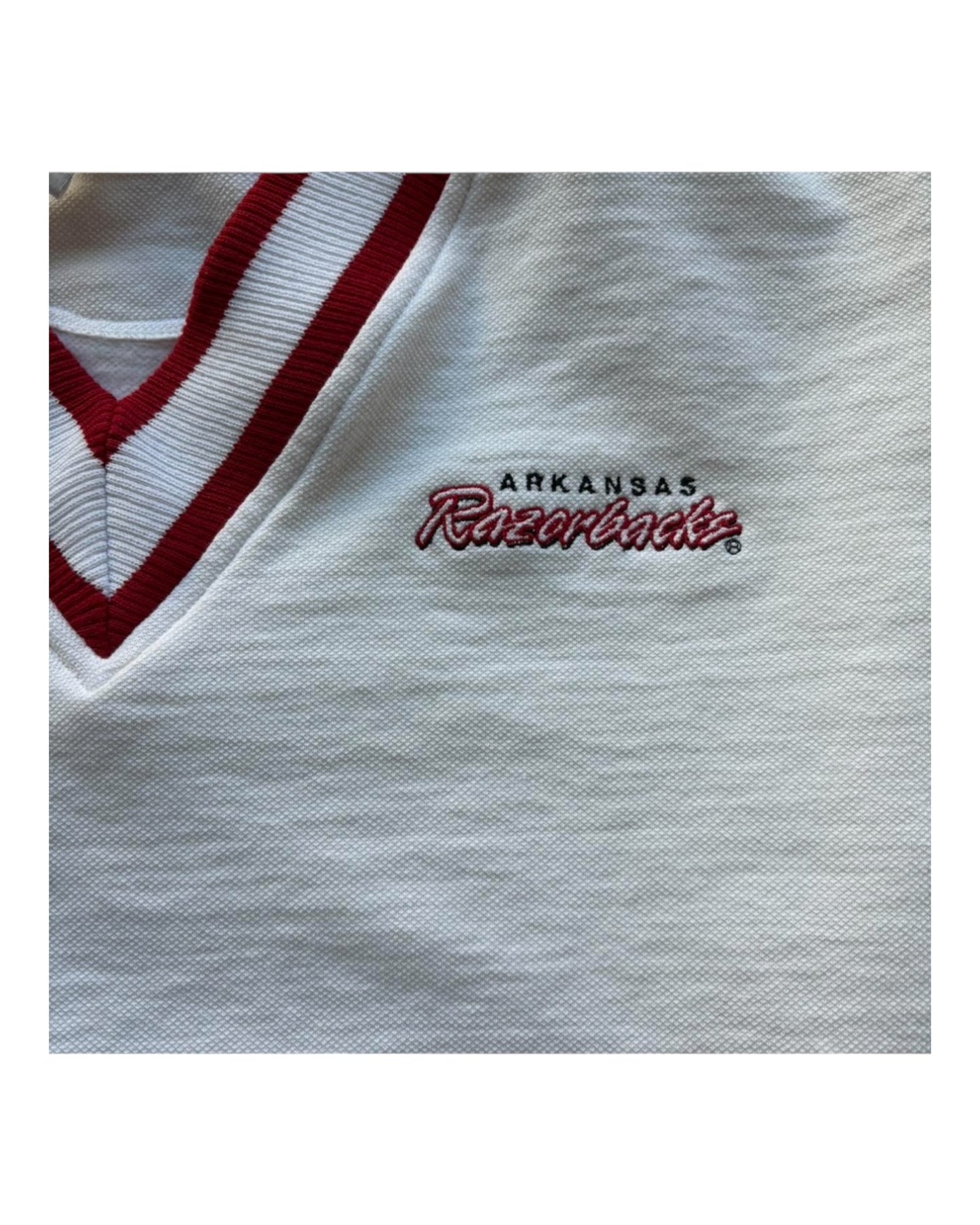 Vintage 90s BAC Arkansas Razorbacks Harvest V - Neck Knit Sweater