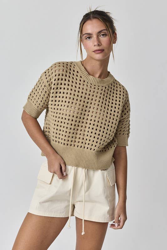 Alina Cropped Crochet Top
