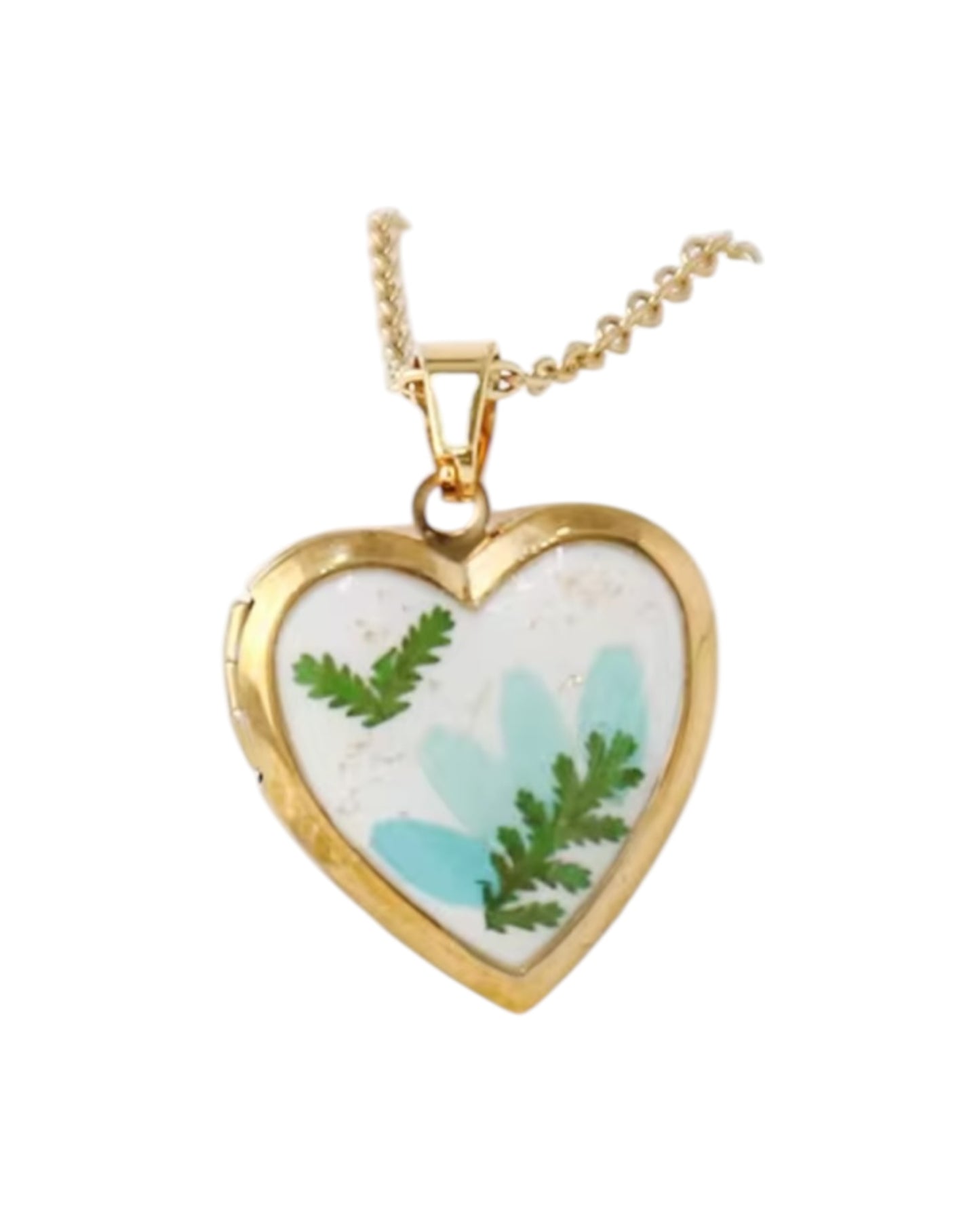 Birth Flower Heart Pendant Necklace