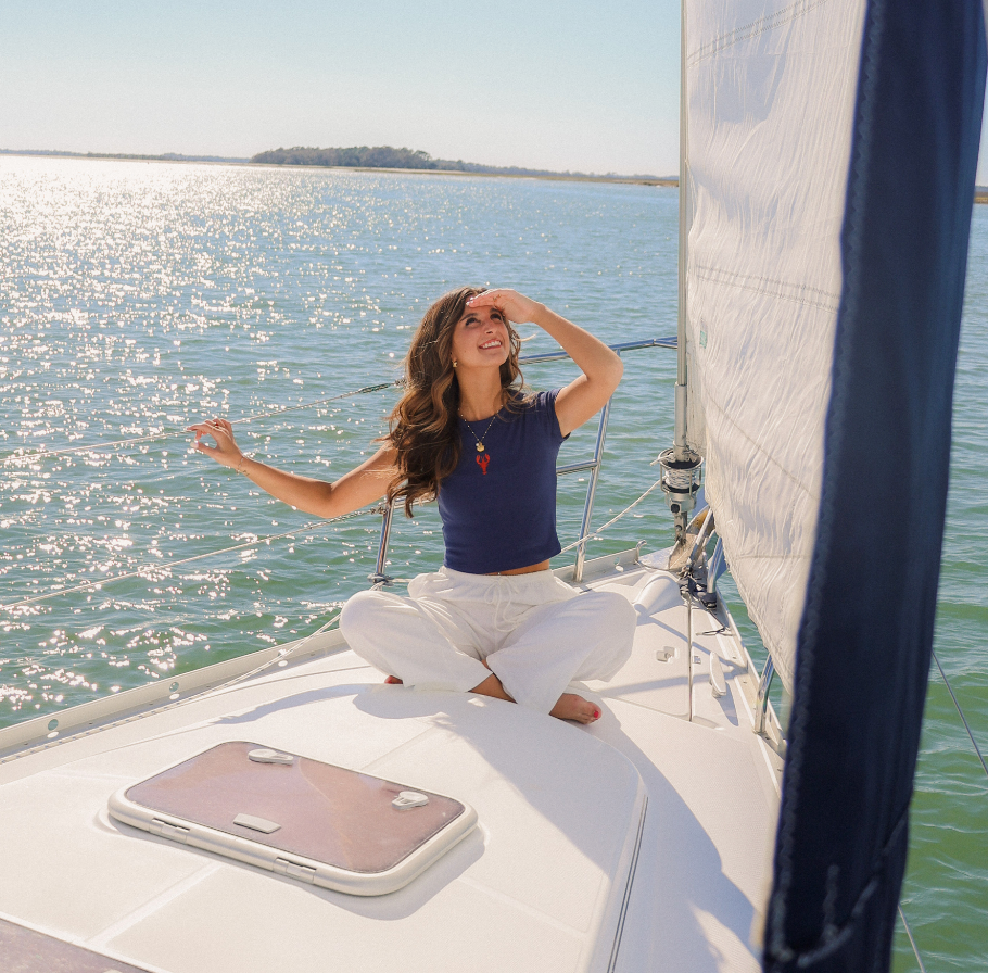 Freshwater Curated Goods - Lobster Baby Tee | Navy