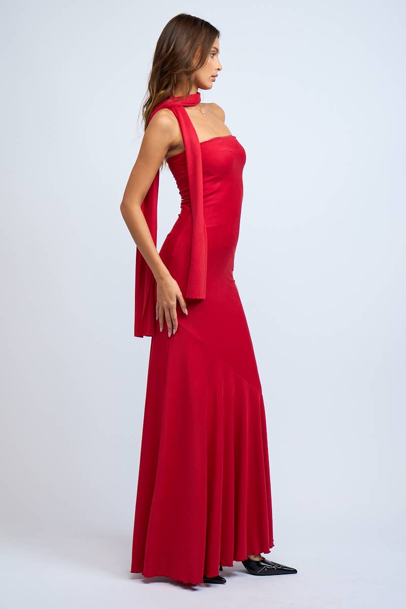 Heartbreaker Scarf Neck Maxi