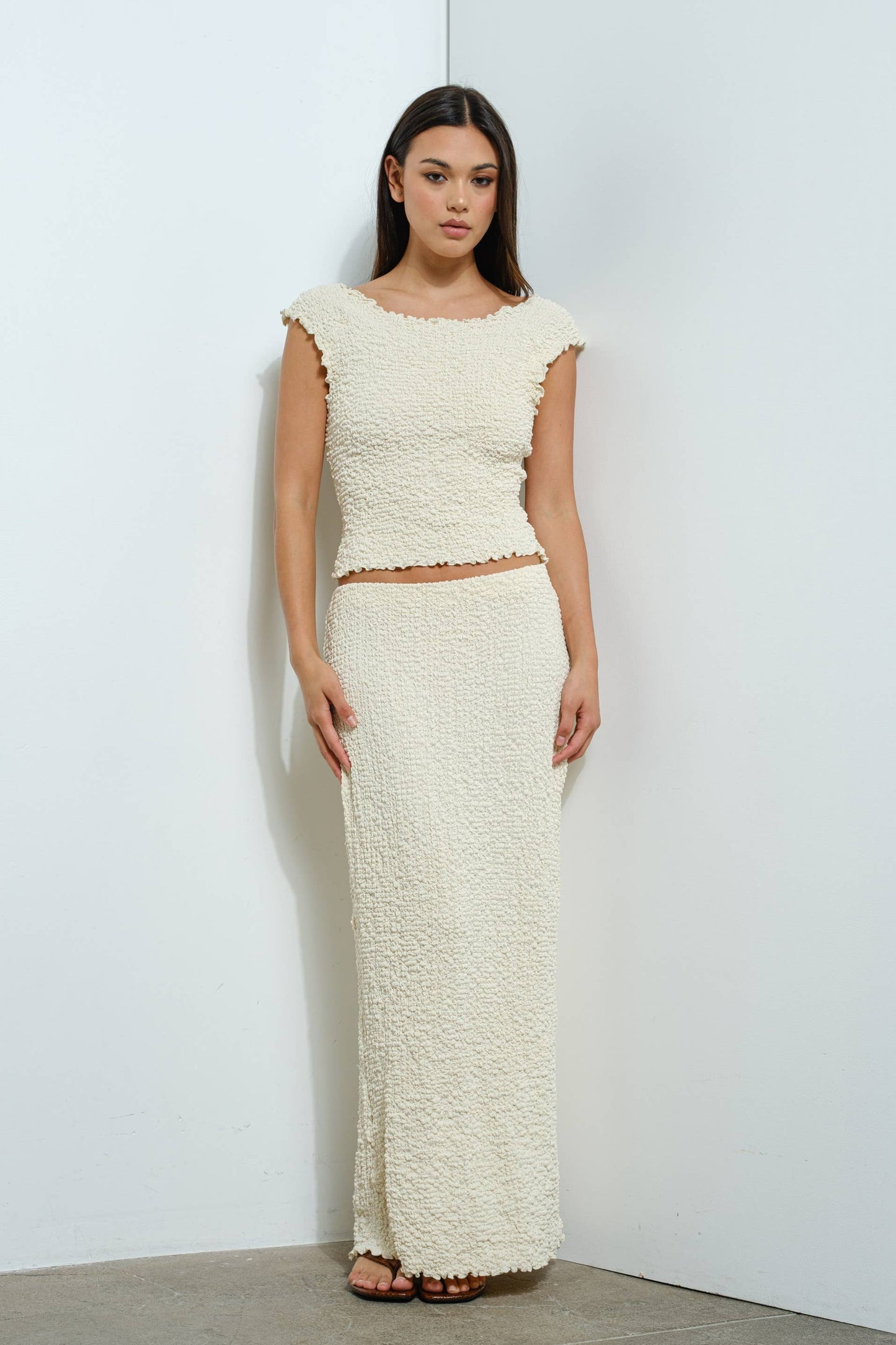 Pretty Garbage - TEXTURED MAXI SKIRT