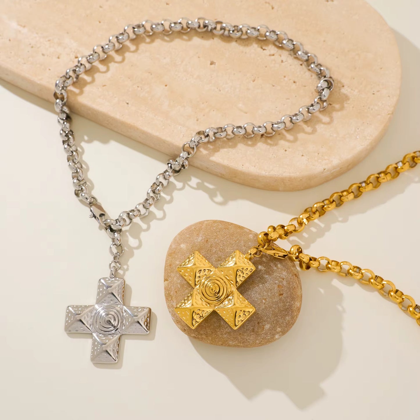 Celestial Cross Link Necklace