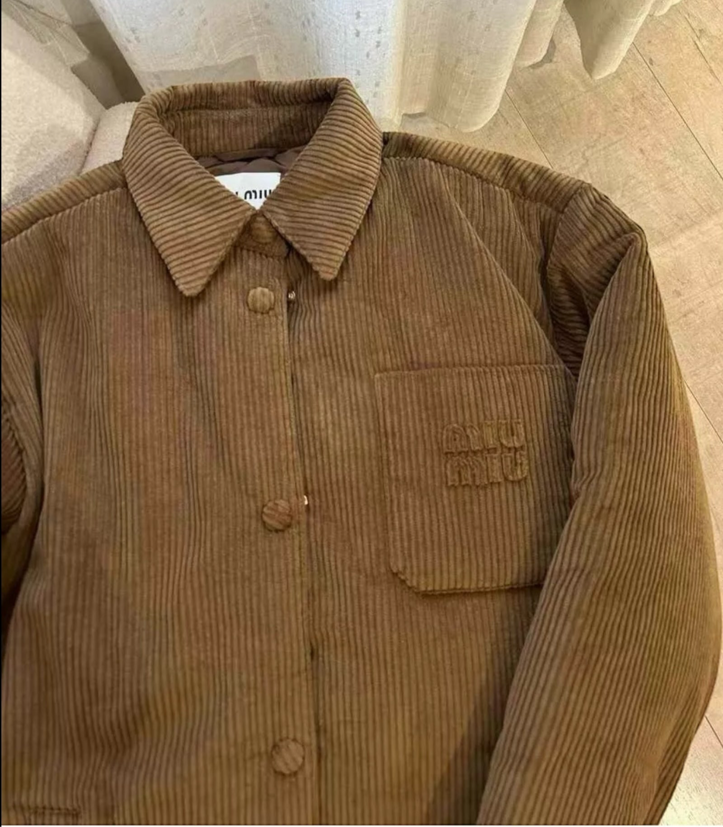 Miu Miu Corduroy Eco-Down Shirt Jacket – Size US 4