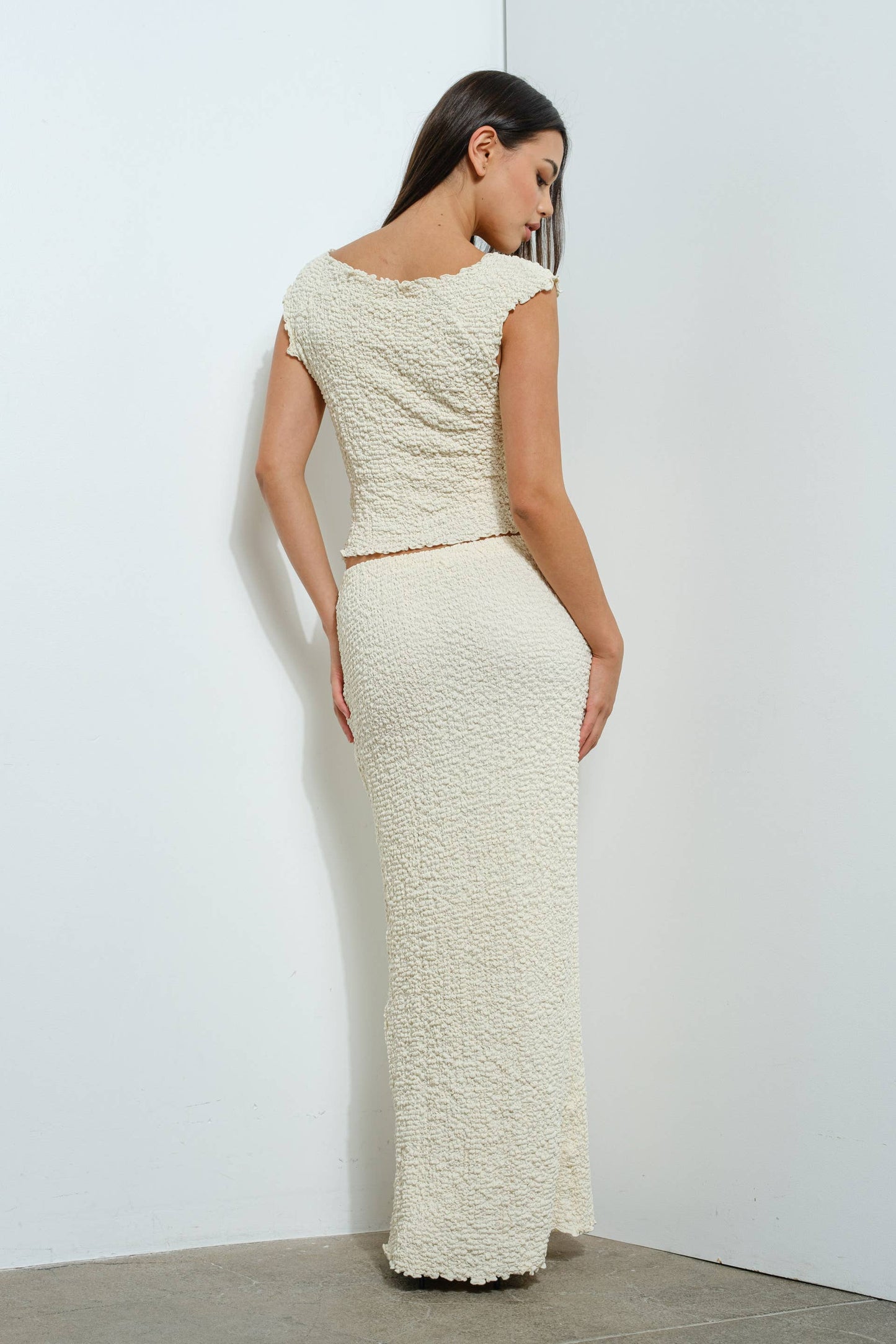 Pretty Garbage - TEXTURED MAXI SKIRT