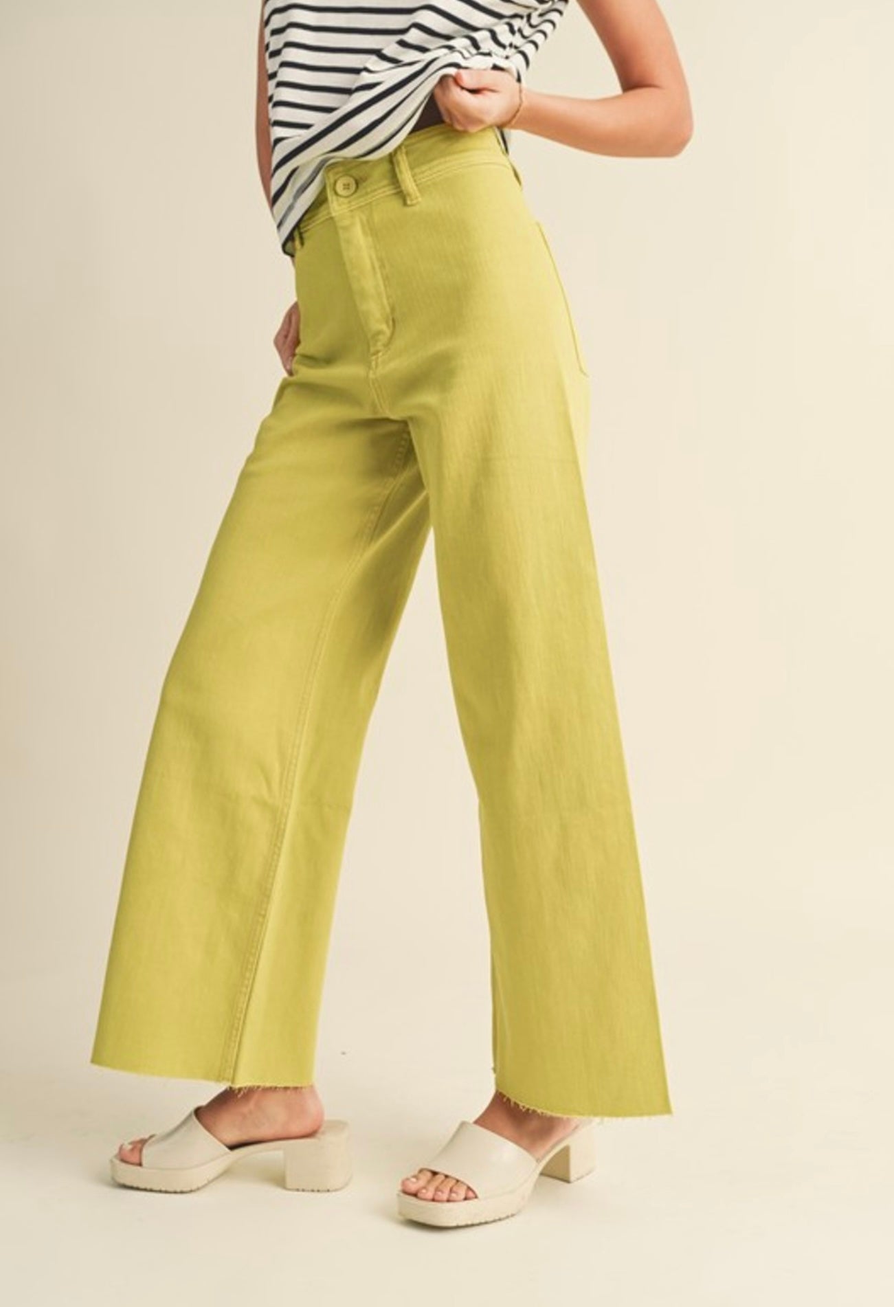 Neon Straight Wide Leg Jeans - Miou Muse