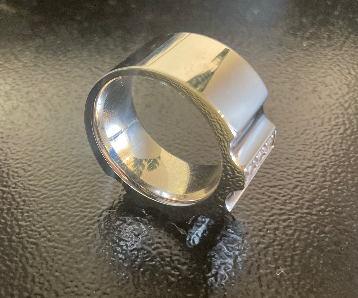 Cubic Zirconium Ridged Rings