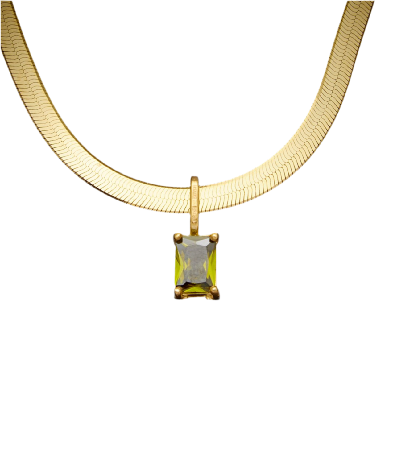 18K Italian Gold Over Silver 1.00ct. tw. Birthstone
Herringbone Necklace