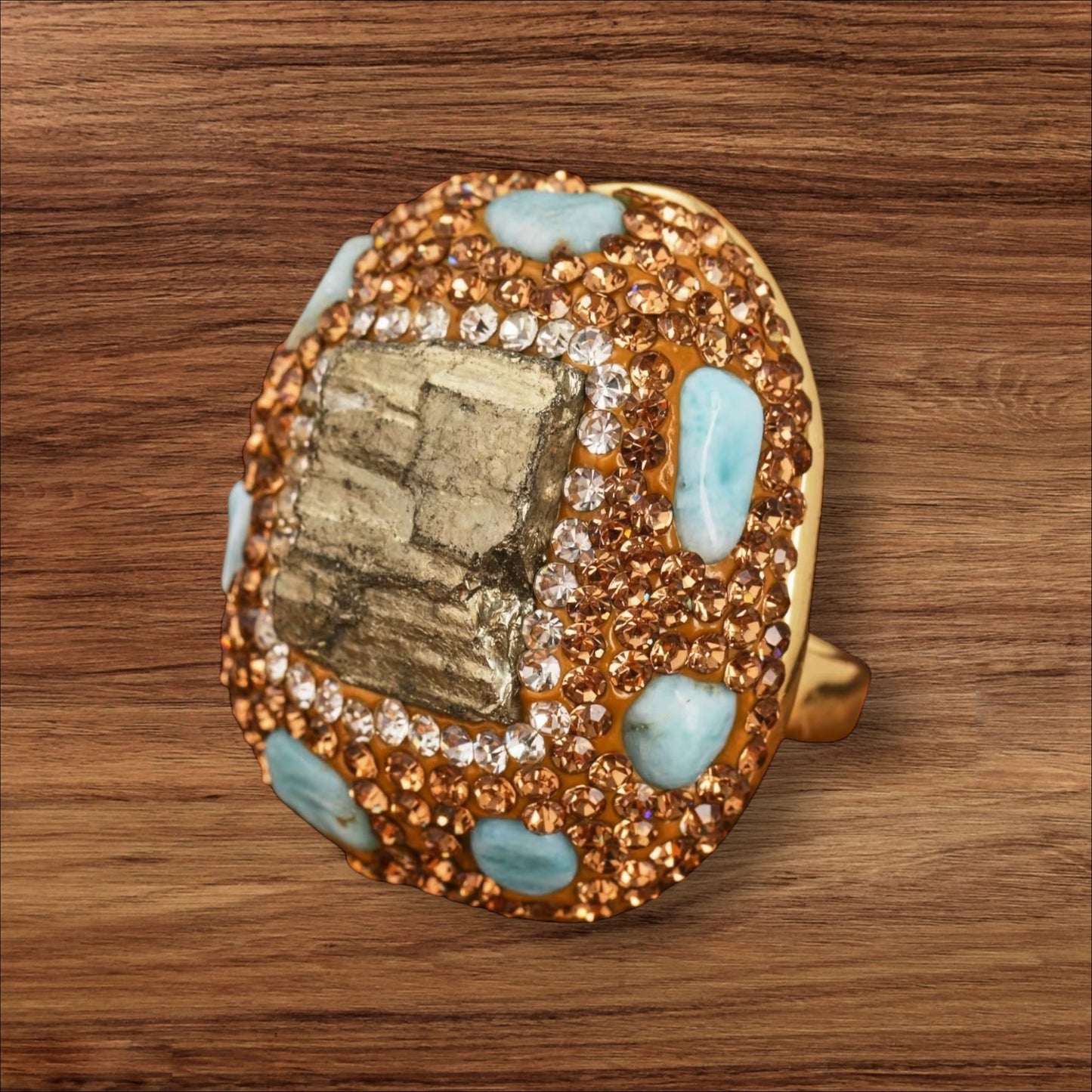 Celeste Crystal Cocktail Ring