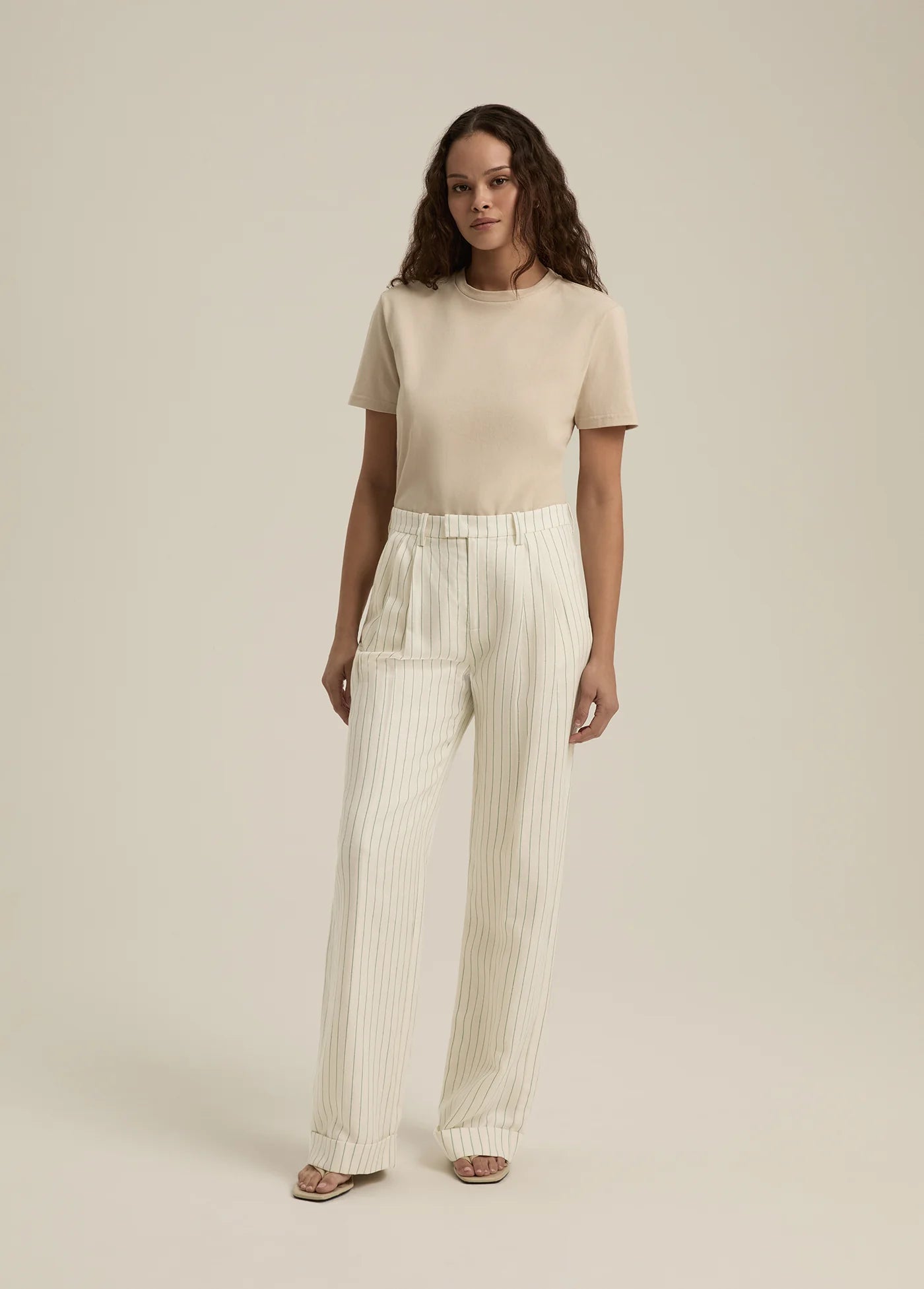 The Paige Pant - Emerald Stripe - Favorite Daughter