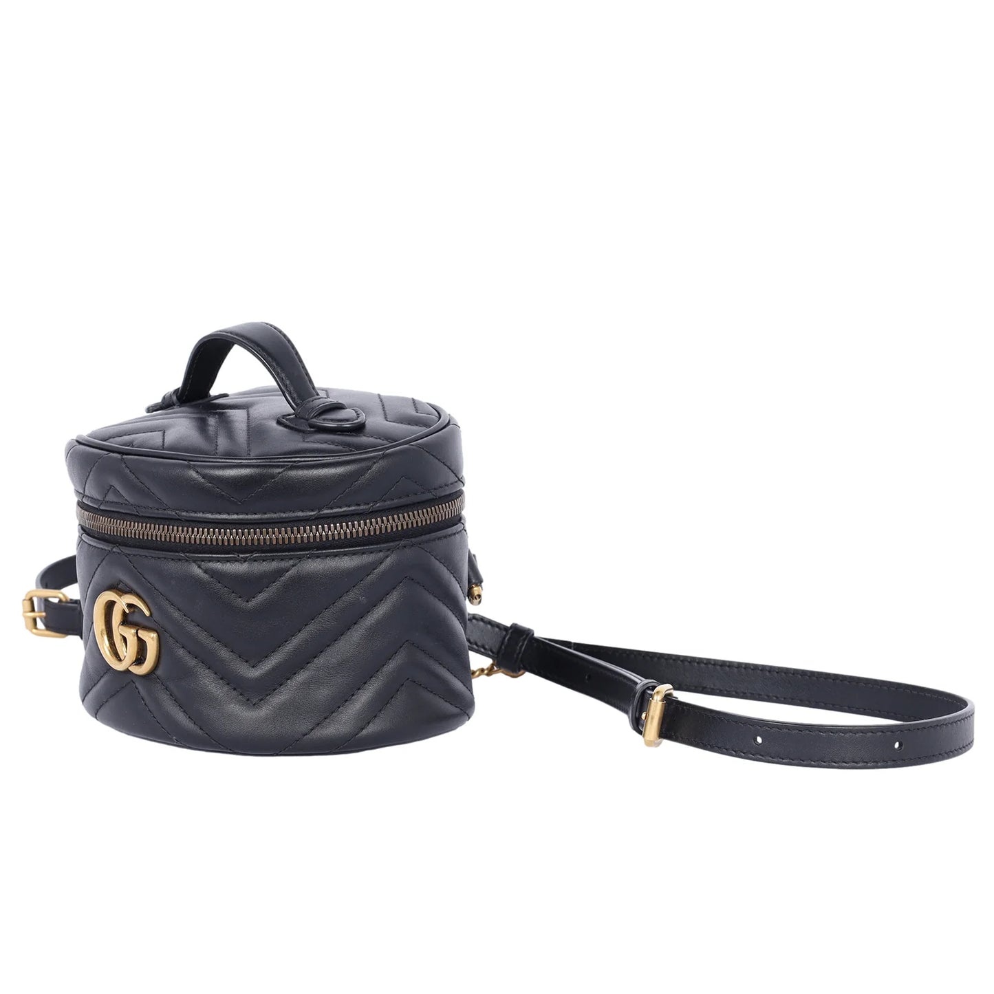 Gucci
Black Quilted Leather Marmont Mini Round Backpack Bag
$ 1,100