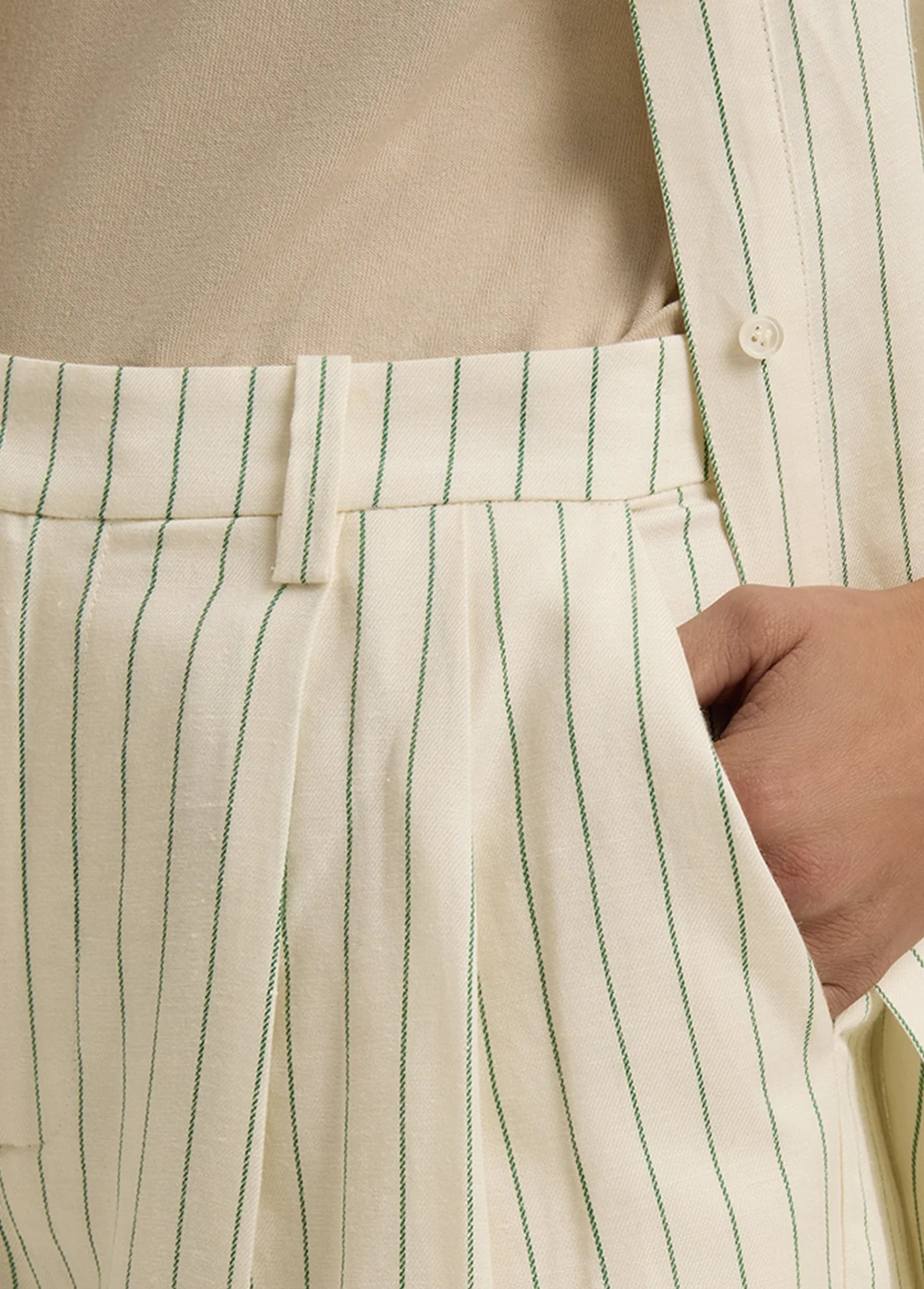 The Paige Pant - Emerald Stripe - Favorite Daughter