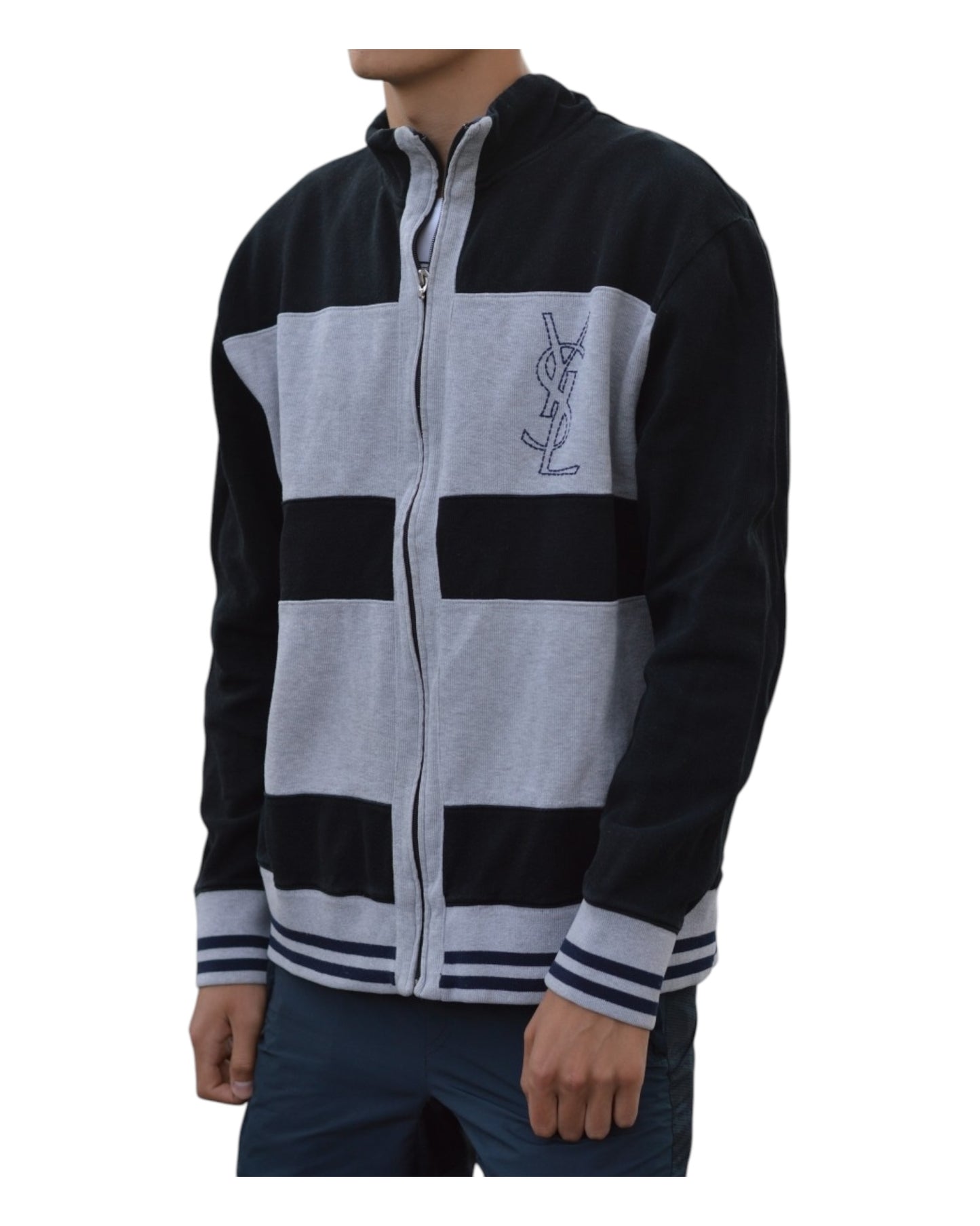 Yves Saint Laurent
Striped Turtleneck Cardigan