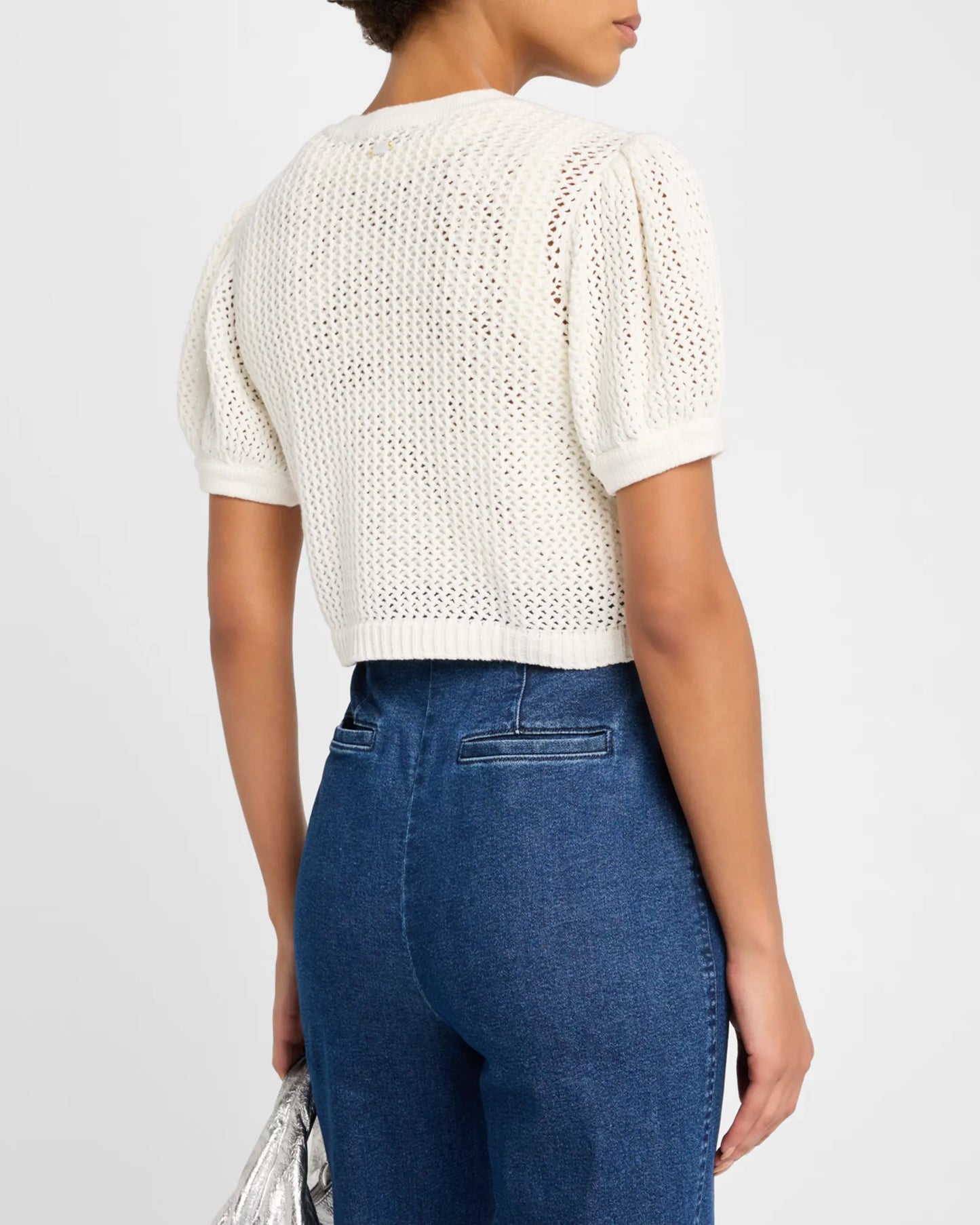 Samantha Crochet Cropped Cardigan