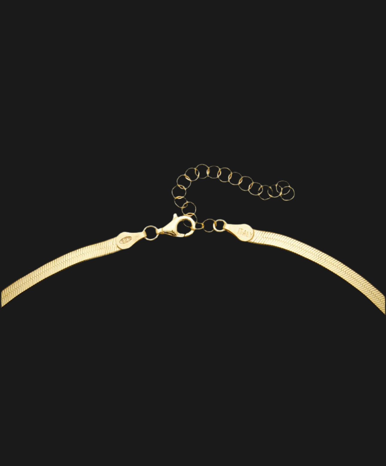 18K Italian Gold Over Silver 1.00ct. tw. Birthstone
Herringbone Necklace