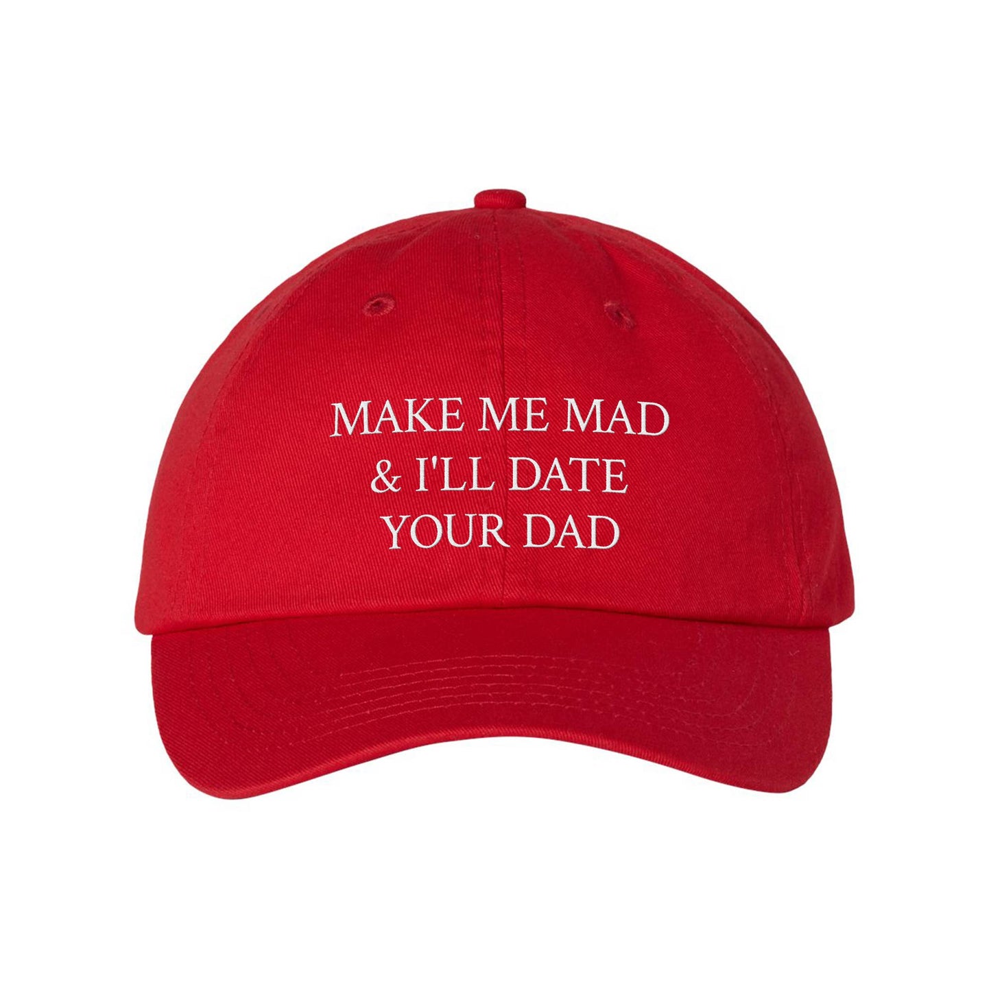 Make Me Mad Embroidered Bio-Washed Classic Dad Hat - Femfetti