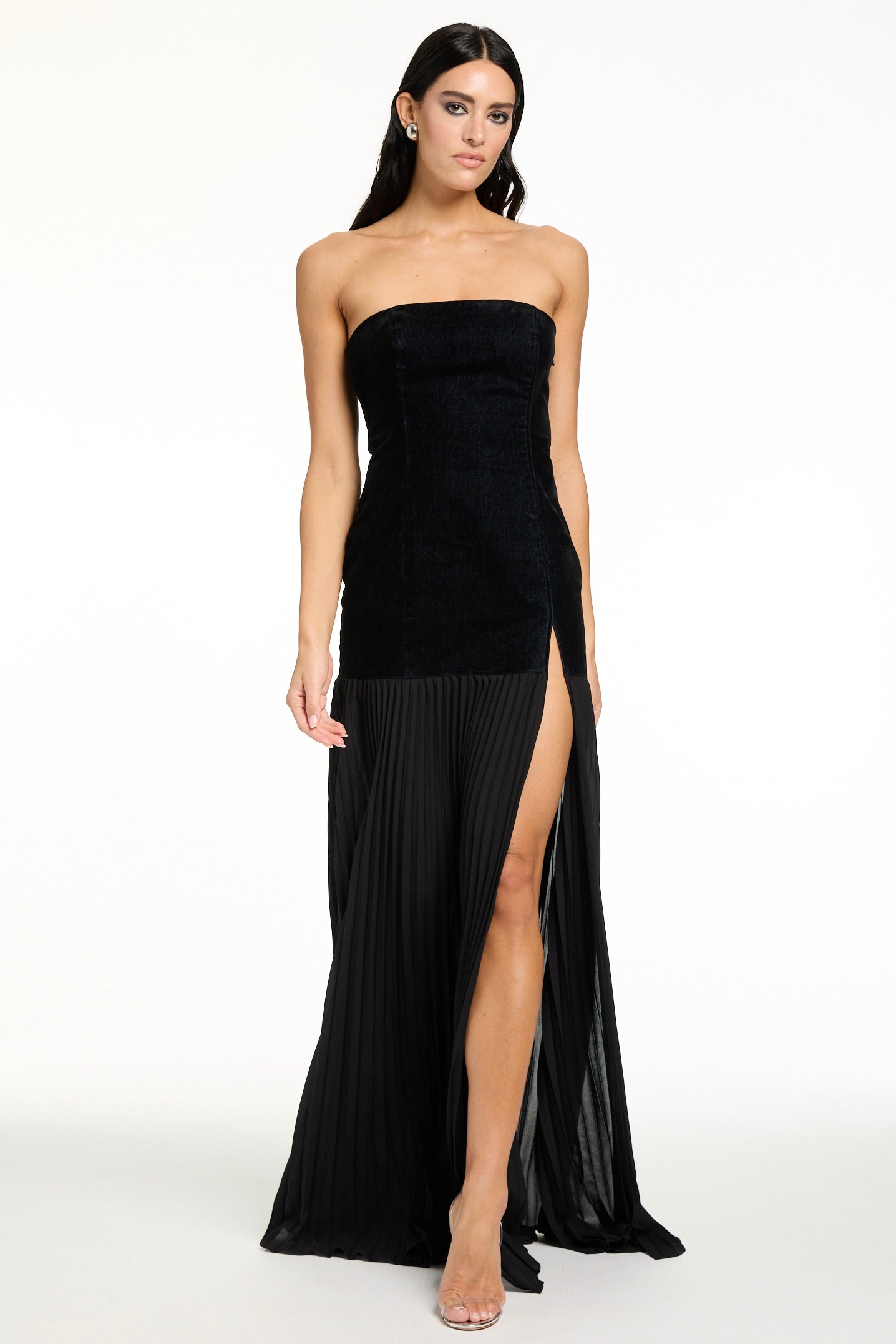 Lina Strapless Sculpted Maxi Dress
