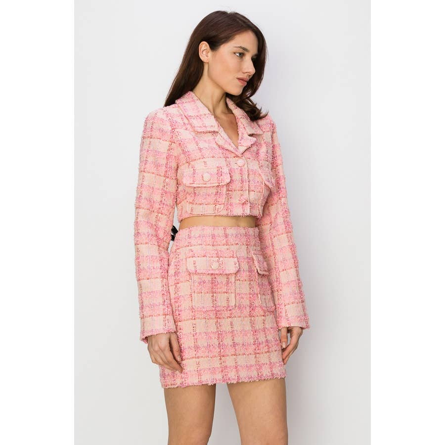 SPRING TWEED MINI SKIRT