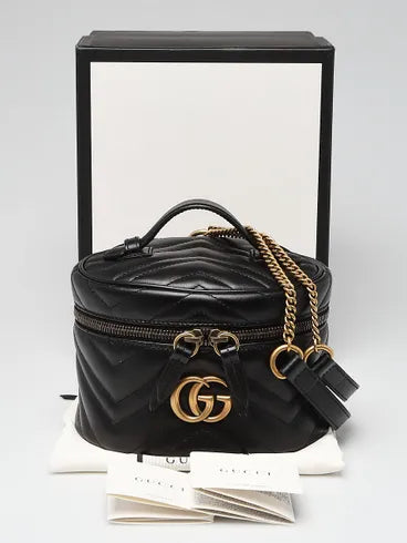 Gucci
Black Quilted Leather Marmont Mini Round Backpack Bag
$ 1,100
