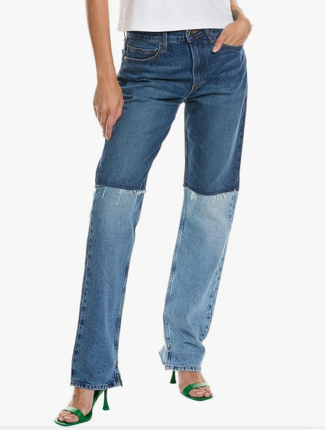 FRAME Denim The Fashion Patchwork
Straight Jean