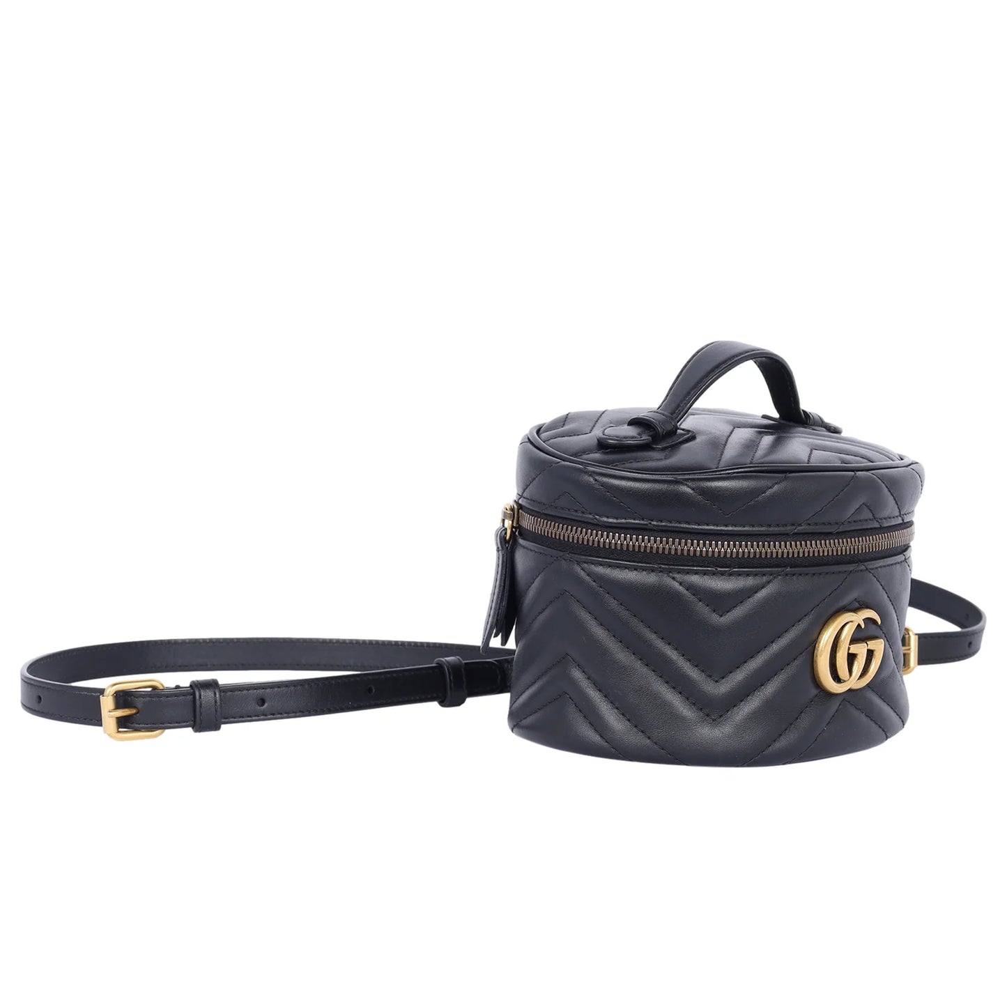 Gucci
Black Quilted Leather Marmont Mini Round Backpack Bag
$ 1,100