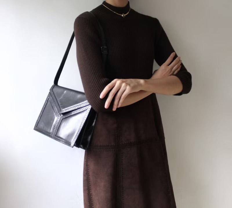 Yves Saint Laurent YSL Black Leather Shoulder Bag