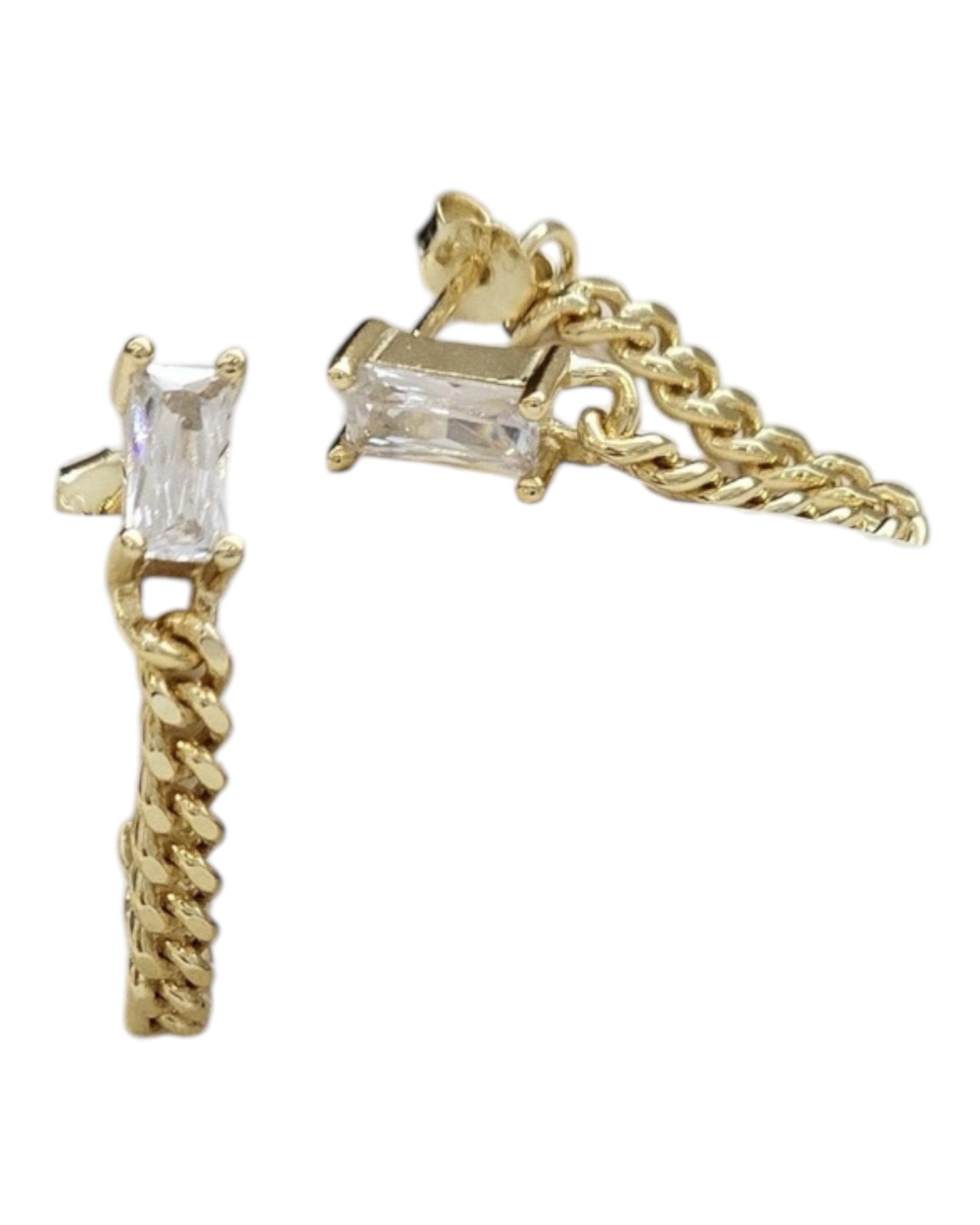 Link chain earrings