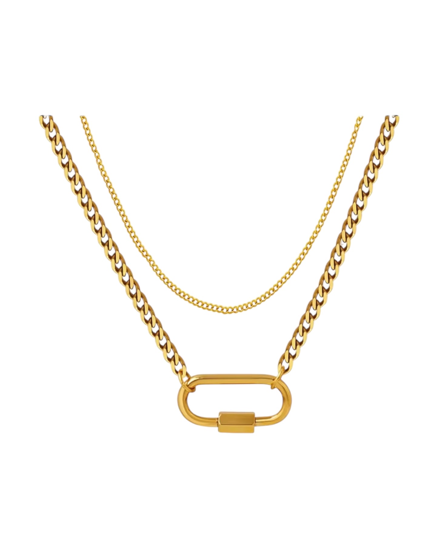 Lock & Layer Necklace