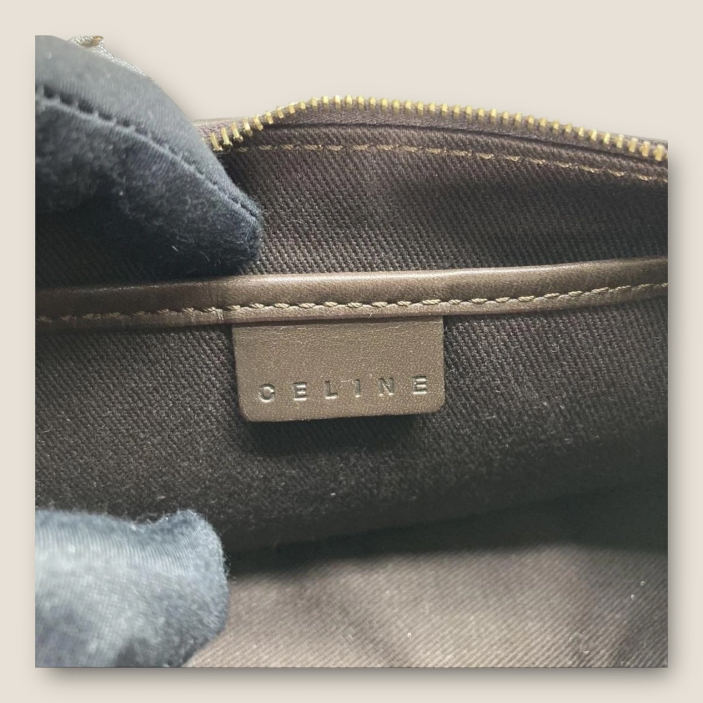 CELINE BROWN SUEDE SHOULDER BAG