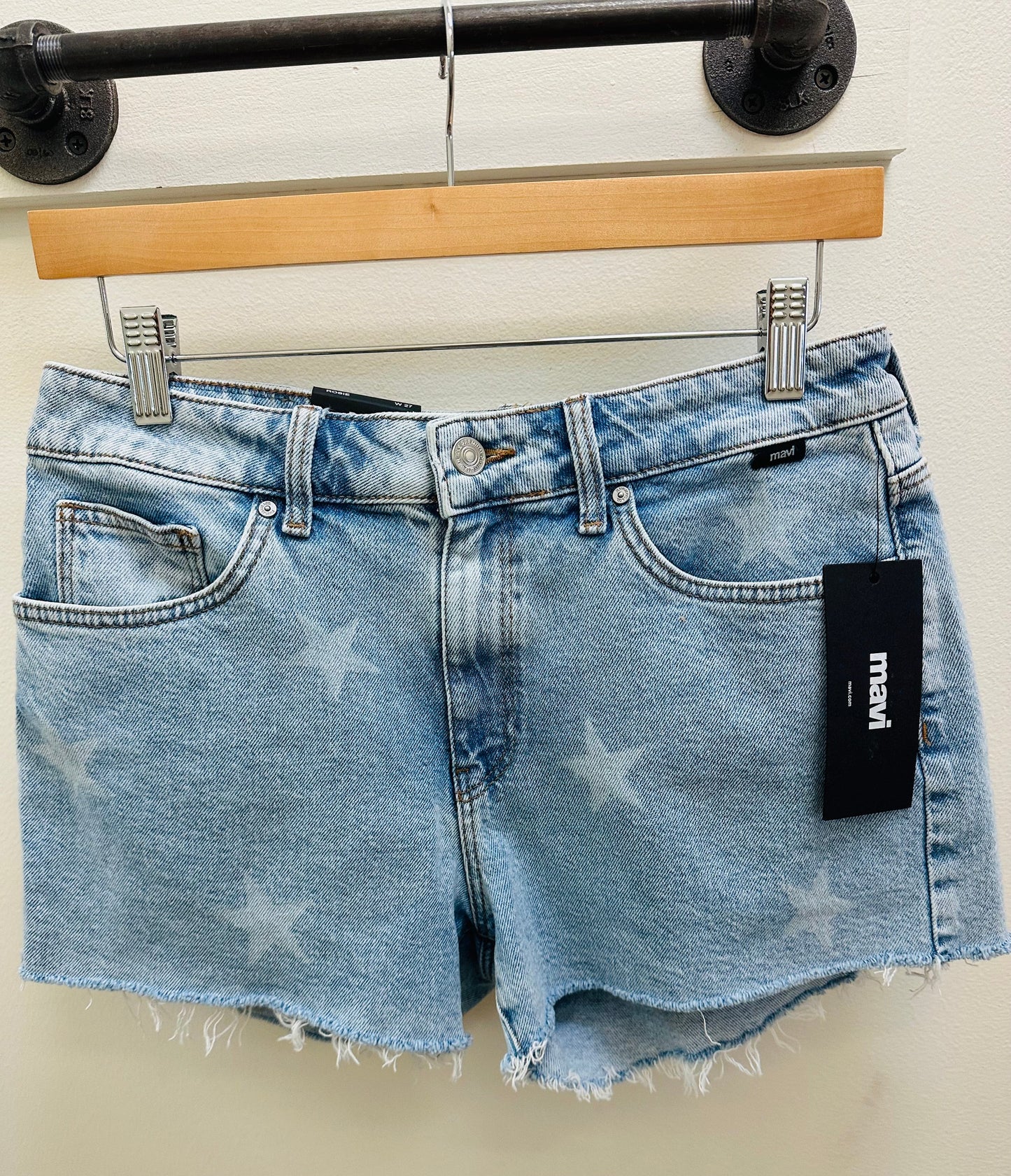Rosie Star Denim Shorts - Mavi