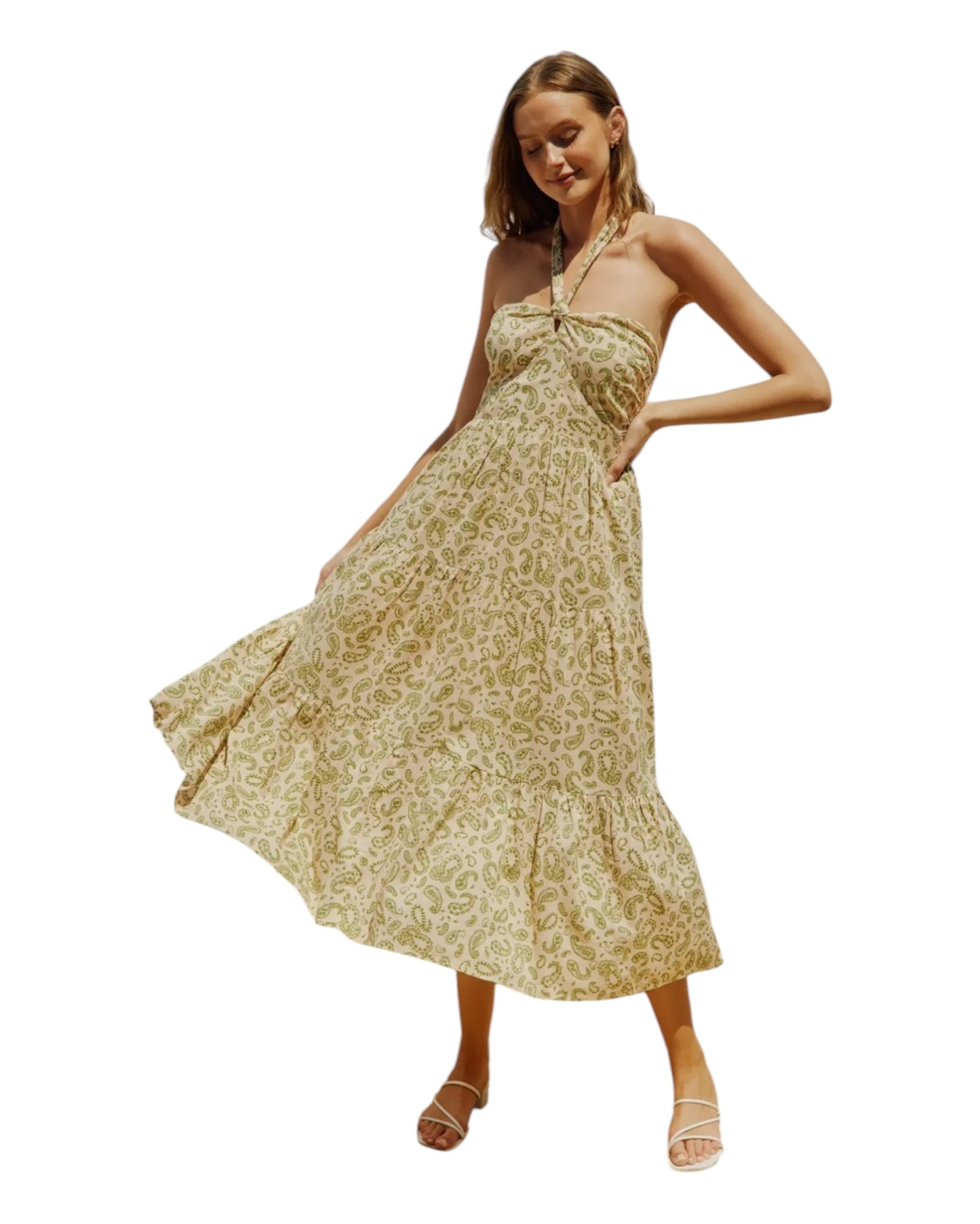 Lucky Charm Halter Tiered Dress